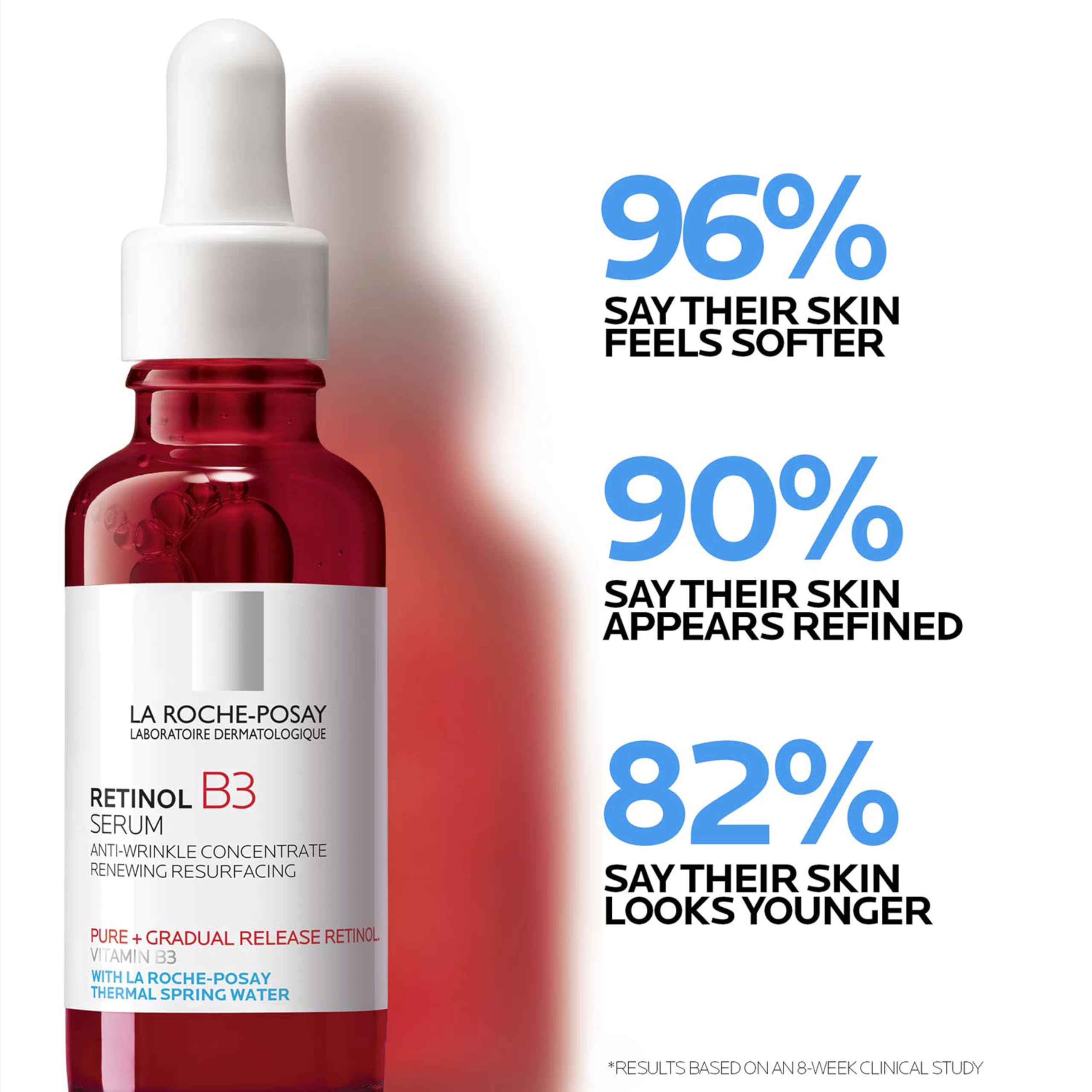 La Roche-Posay close-up of serum texture showing lightweight hydrating finish