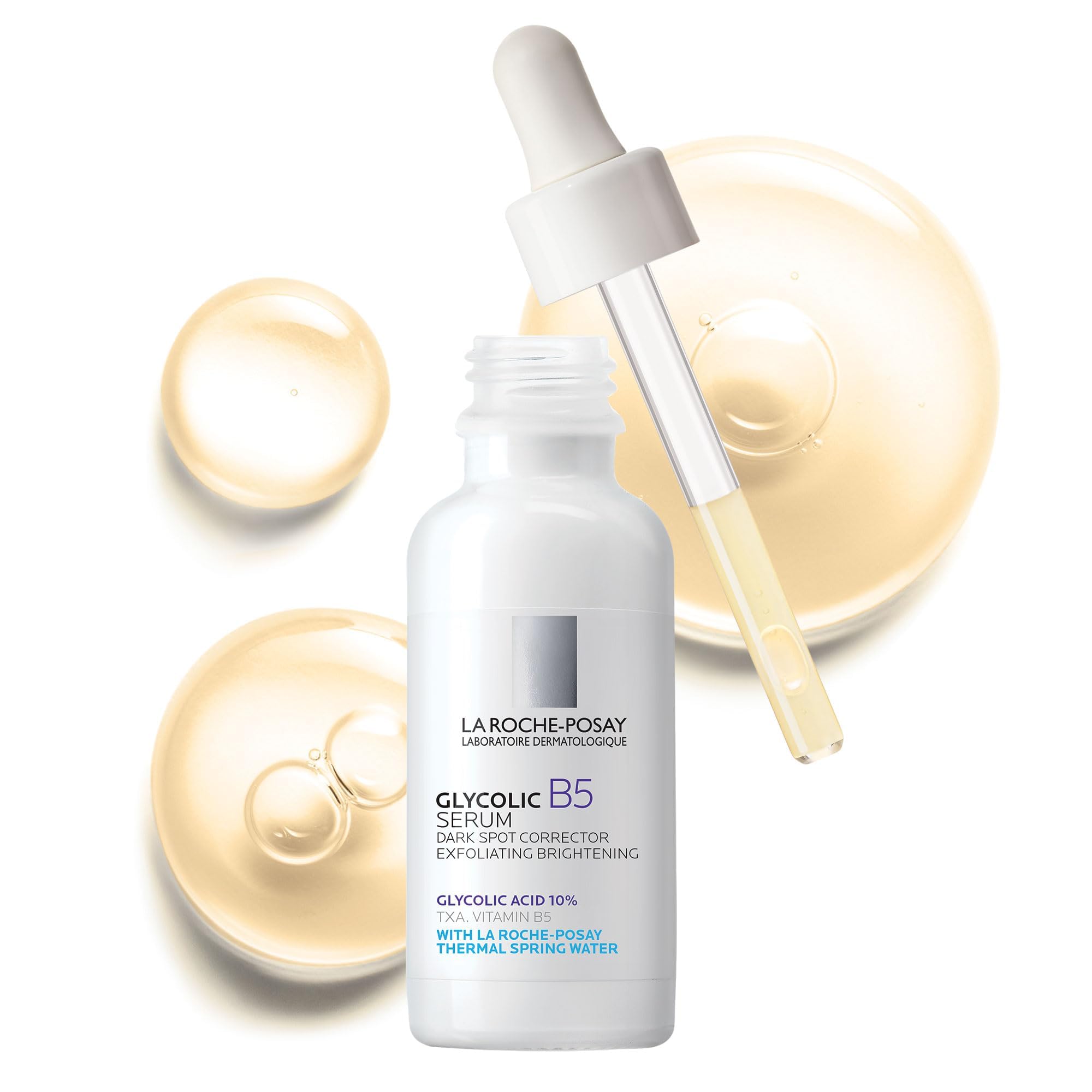 La Roche-Posay front packaging showing 1oz bottle and brand clarity benefit