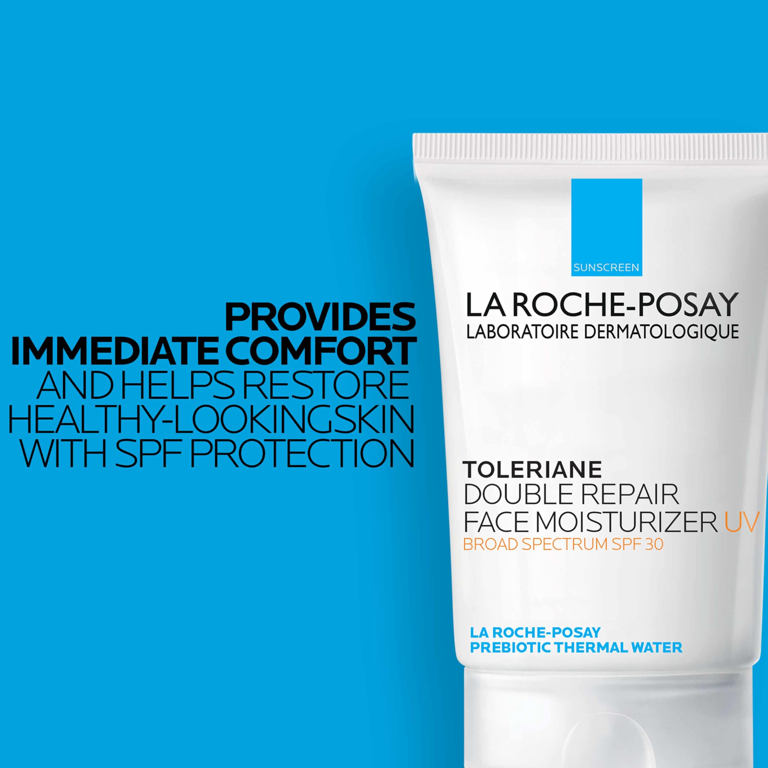 La Roche-Posay applied to hand illustrating non-greasy, hydrating feel