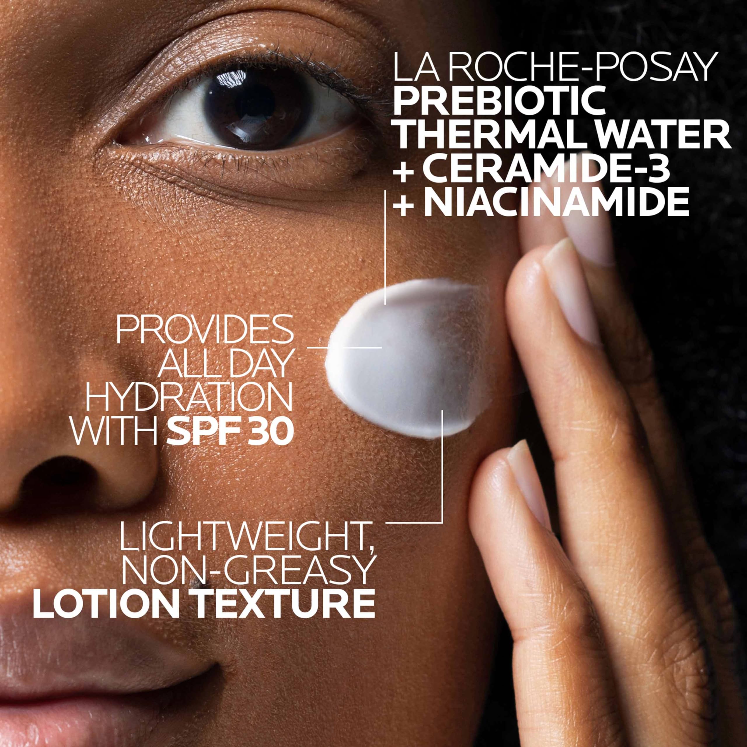 La Roche-Posay cap and nozzle detail for precise, hygienic dispensing