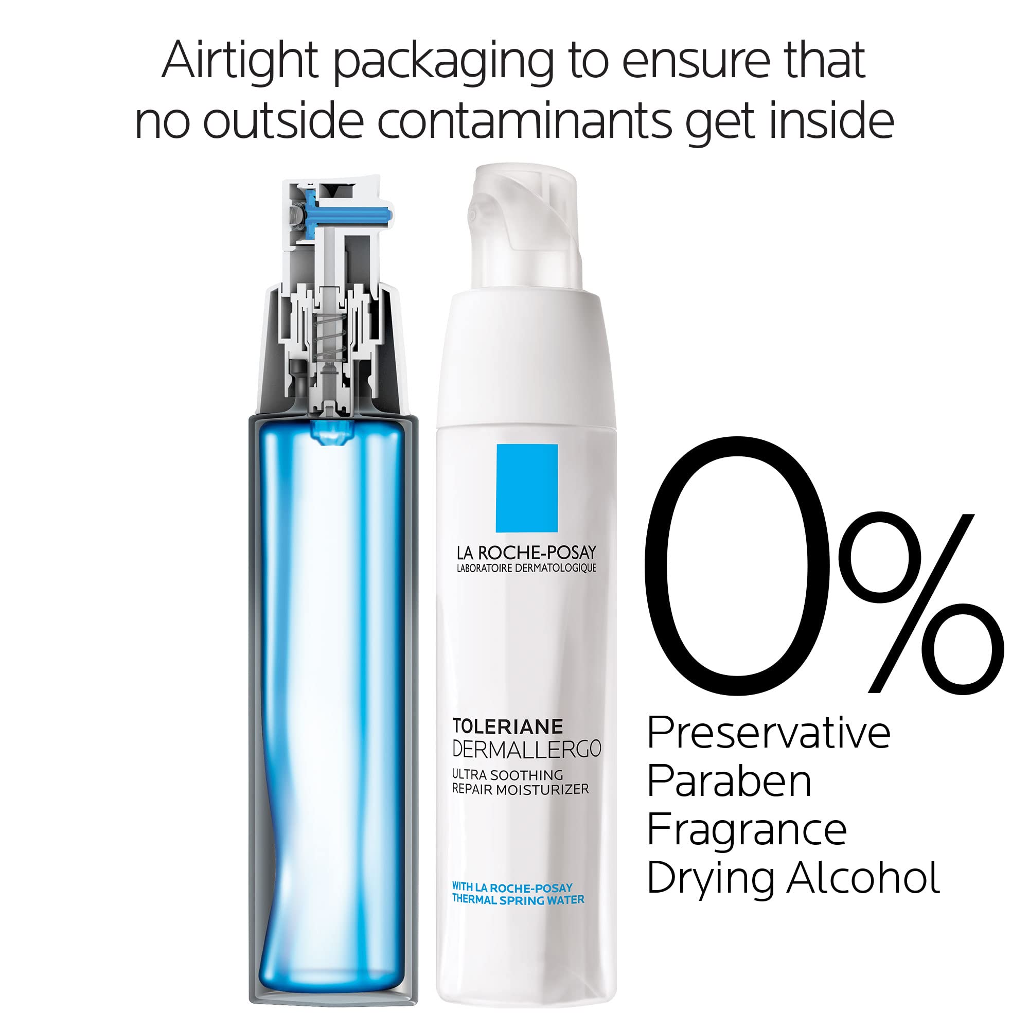 La Roche-Posay bottle beside cleanser in bathroom routine for layering benefit
