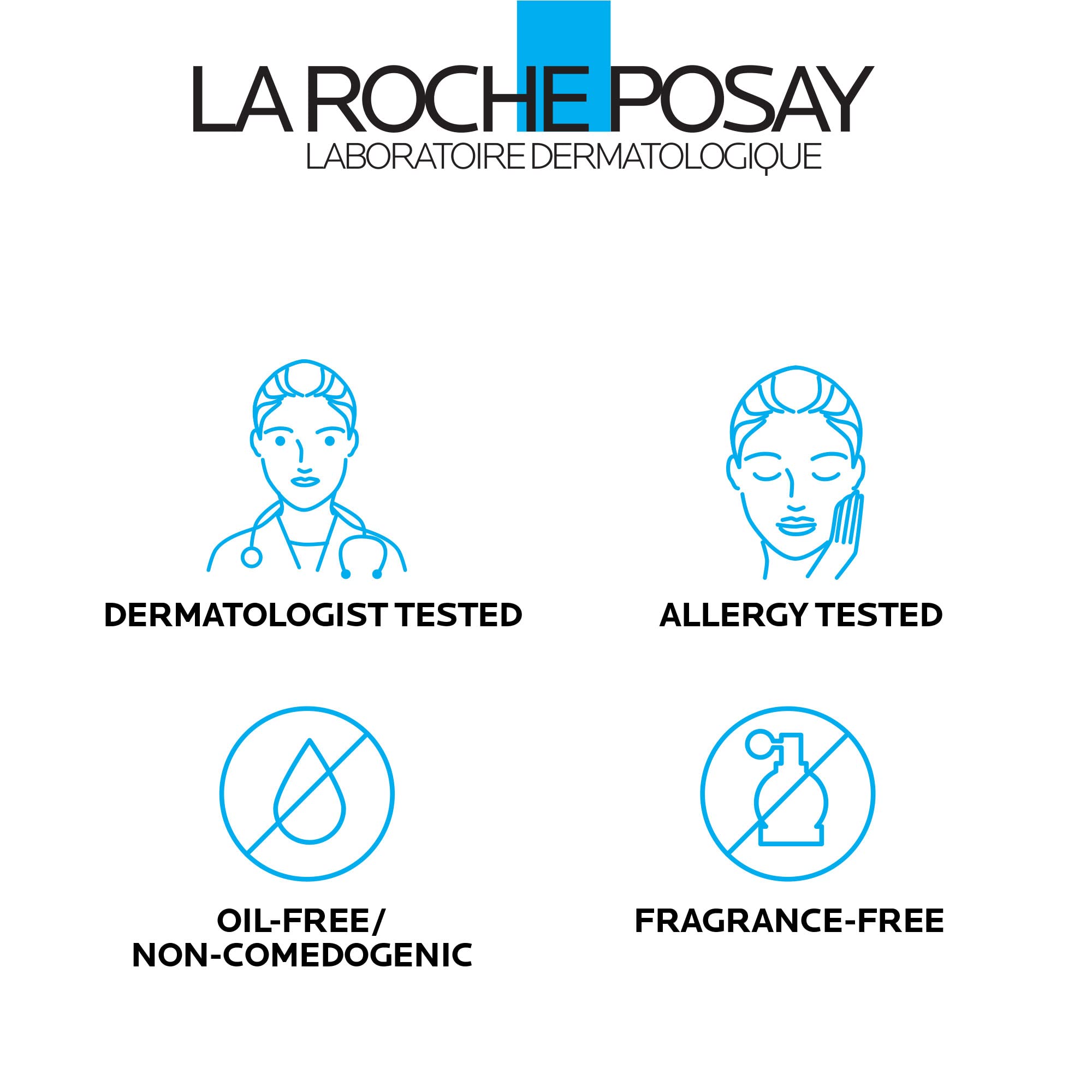 La Roche-Posay jar on bathroom shelf among skincare, suggesting everyday routine