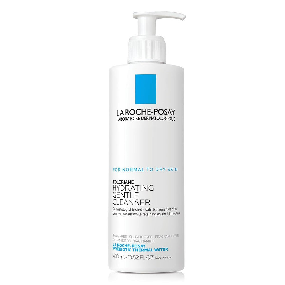 La Roche-Posay front packaging showing cleanser benefits and 13.52oz size