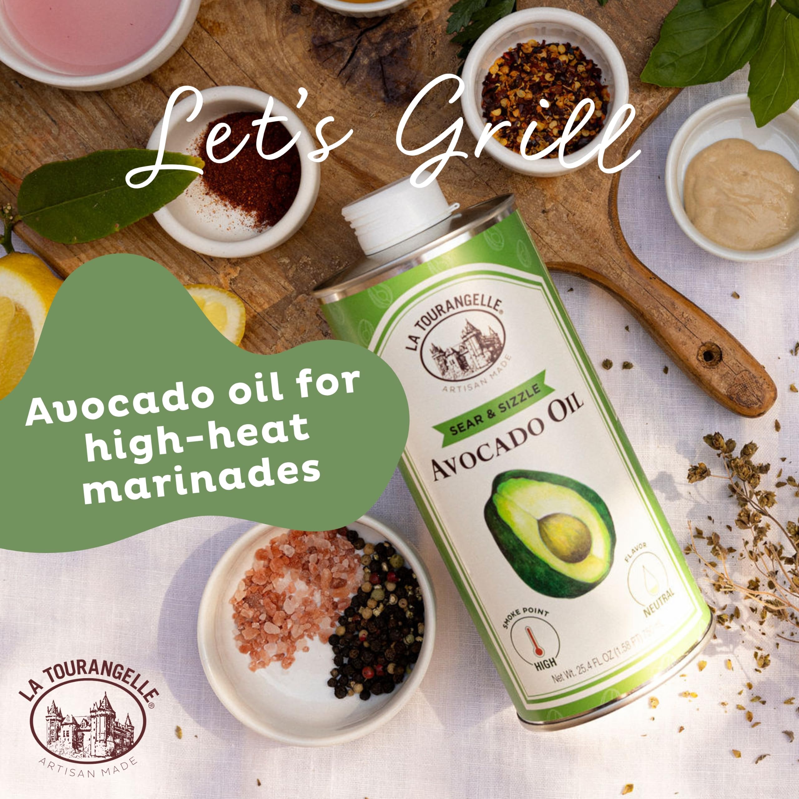 La Tourangelle tin stored on kitchen shelf preserving freshness benefit
