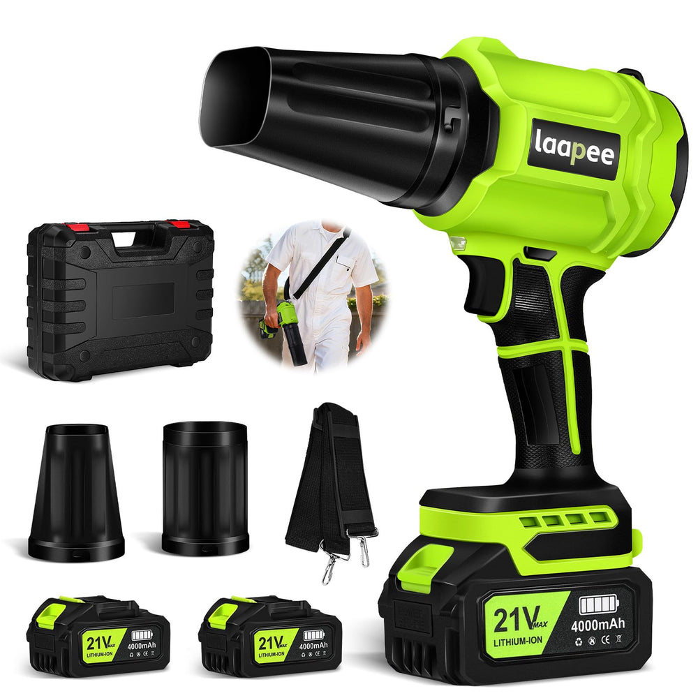 laapee front view of handheld blower showing compact design and portability