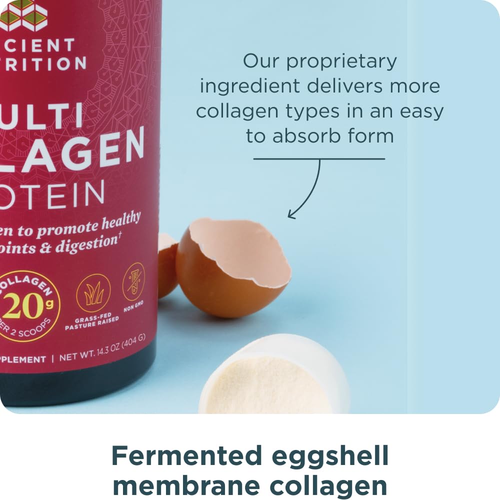 Ancient Nutrition product label and nutrition facts highlighting ingredient transparency