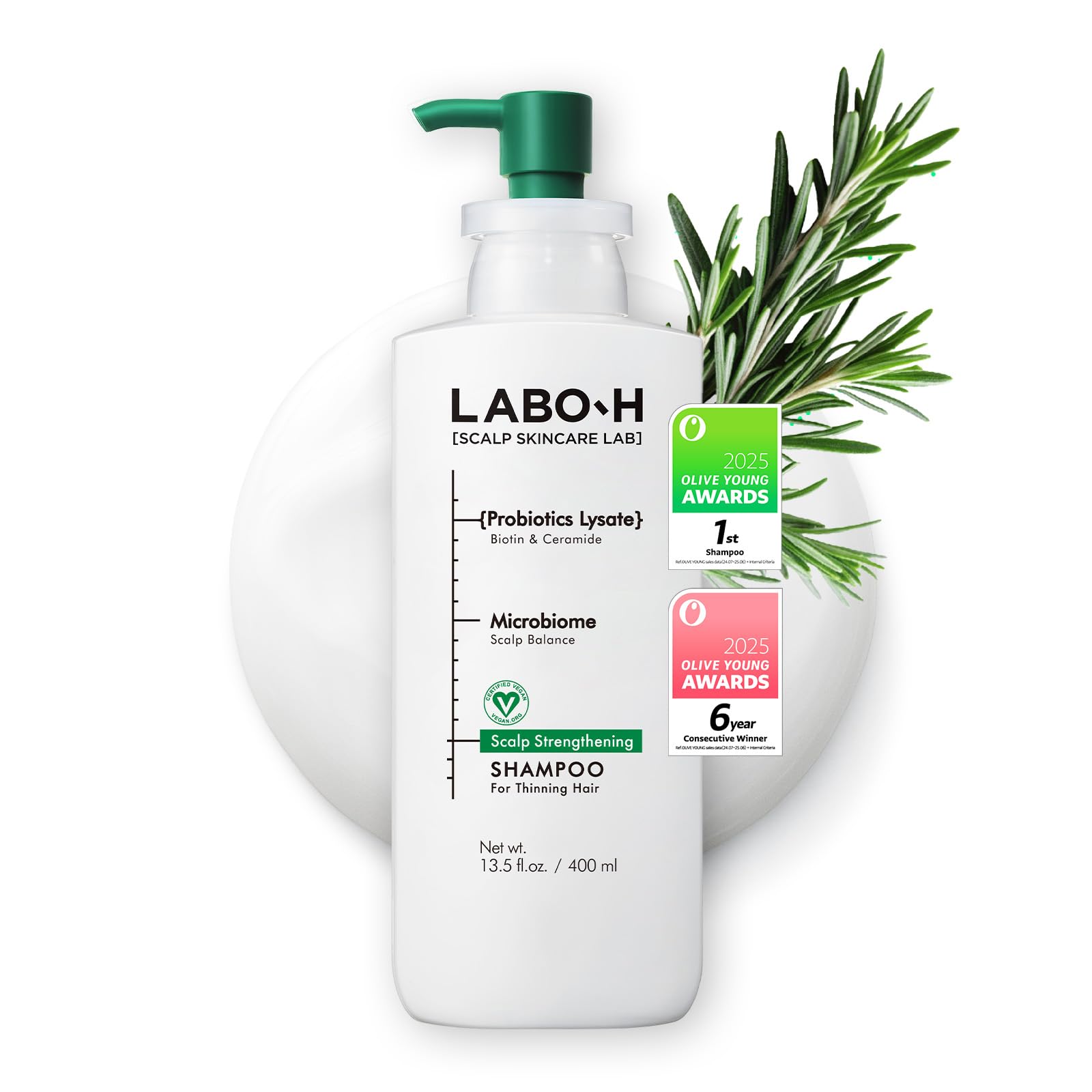 LABO-H front packaging showing bottle and branding, highlights product trust