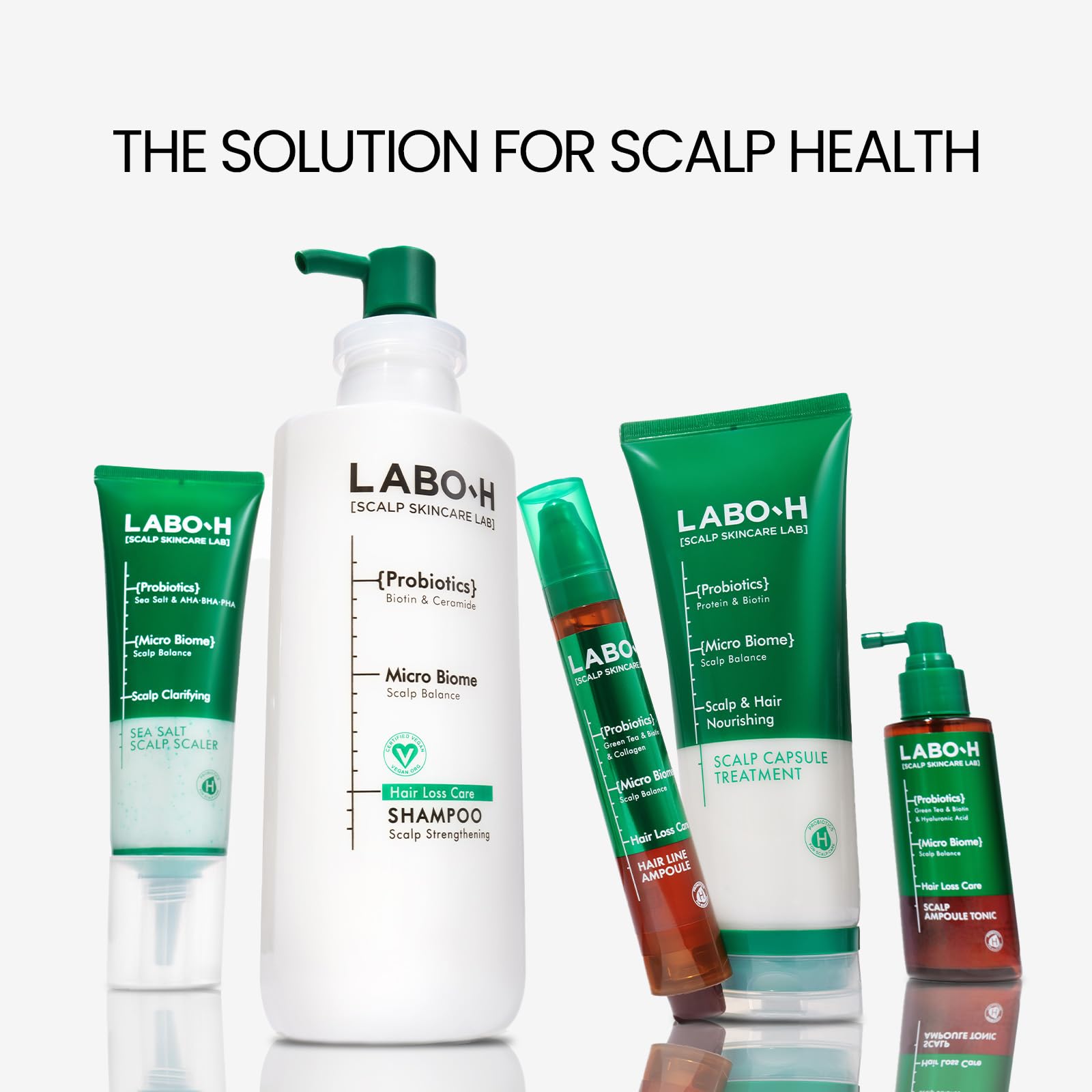 LABO-H bottle in shower setting conveying daily routine and refreshing cleanse