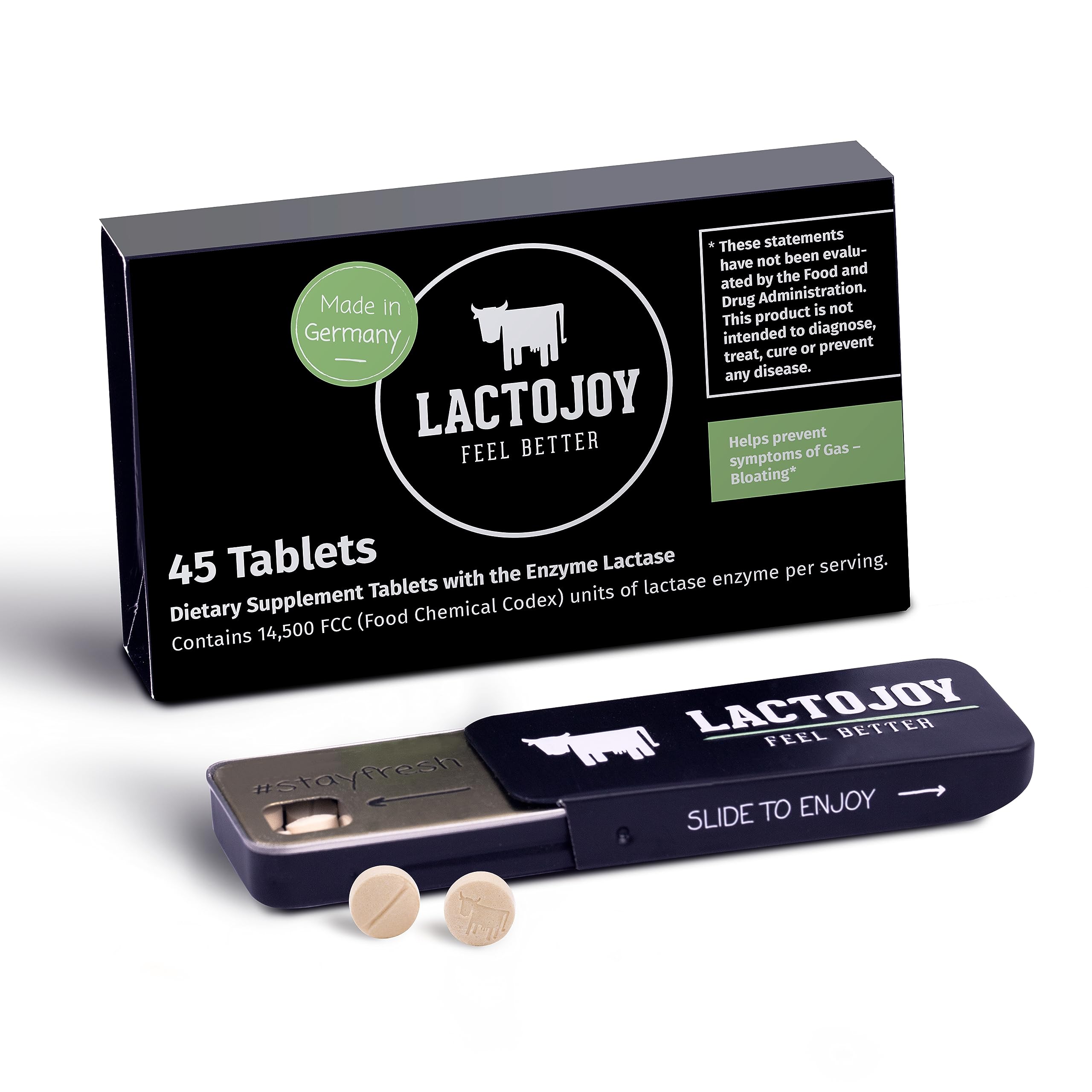 LactoJoy front packaging showing compact design and clear labeling for convenience