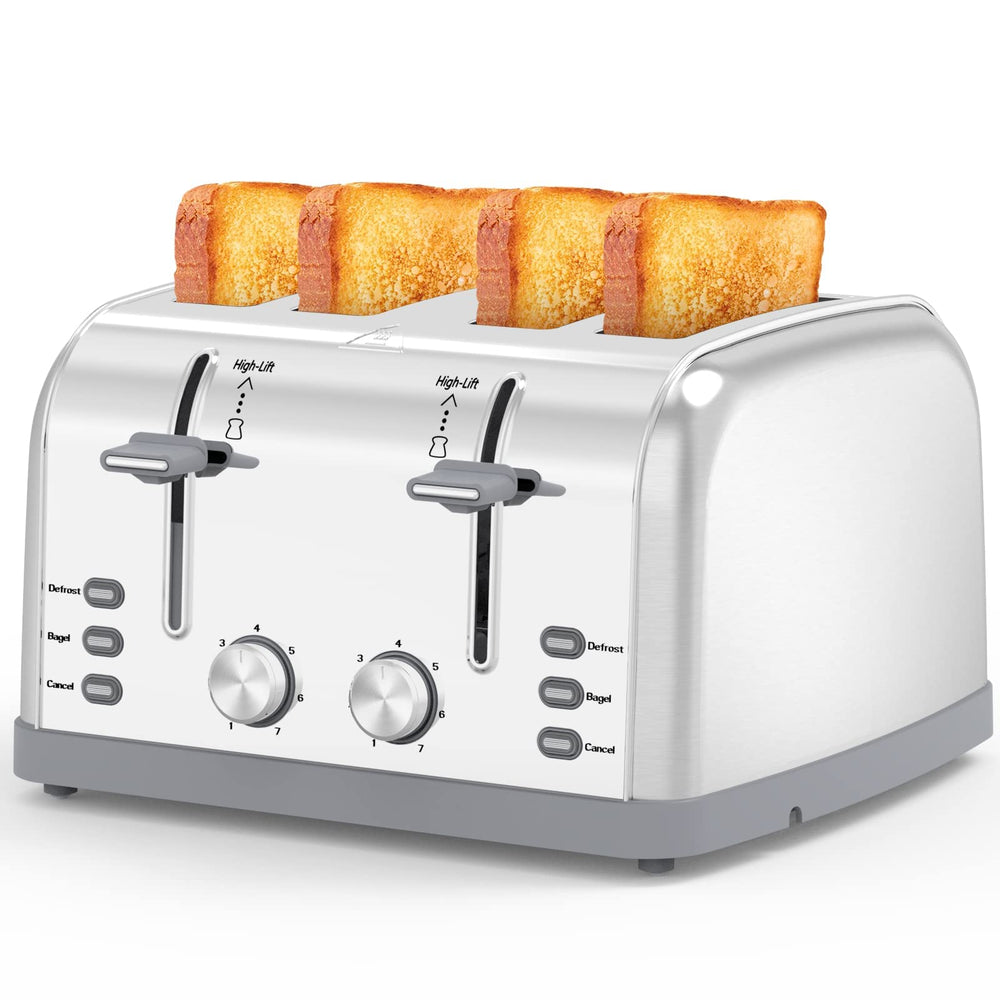 LAINSTEN front view stainless steel toaster showcasing durable design and countertop appeal