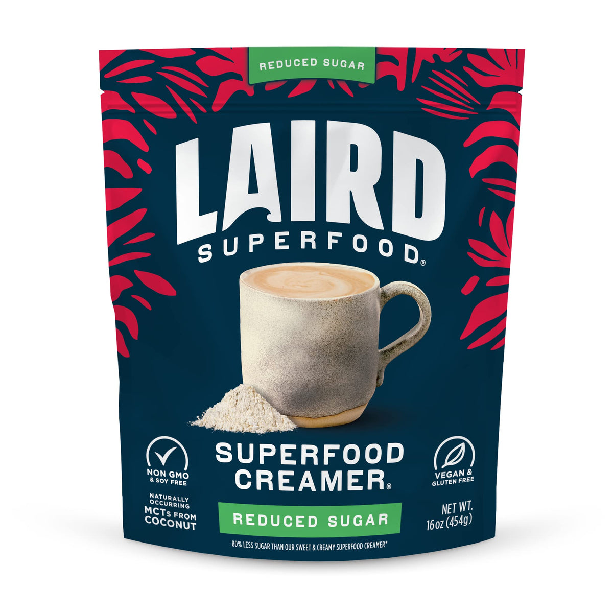 Laird Superfood front packaging showing 16 oz bag and brand clarity for pantry storage