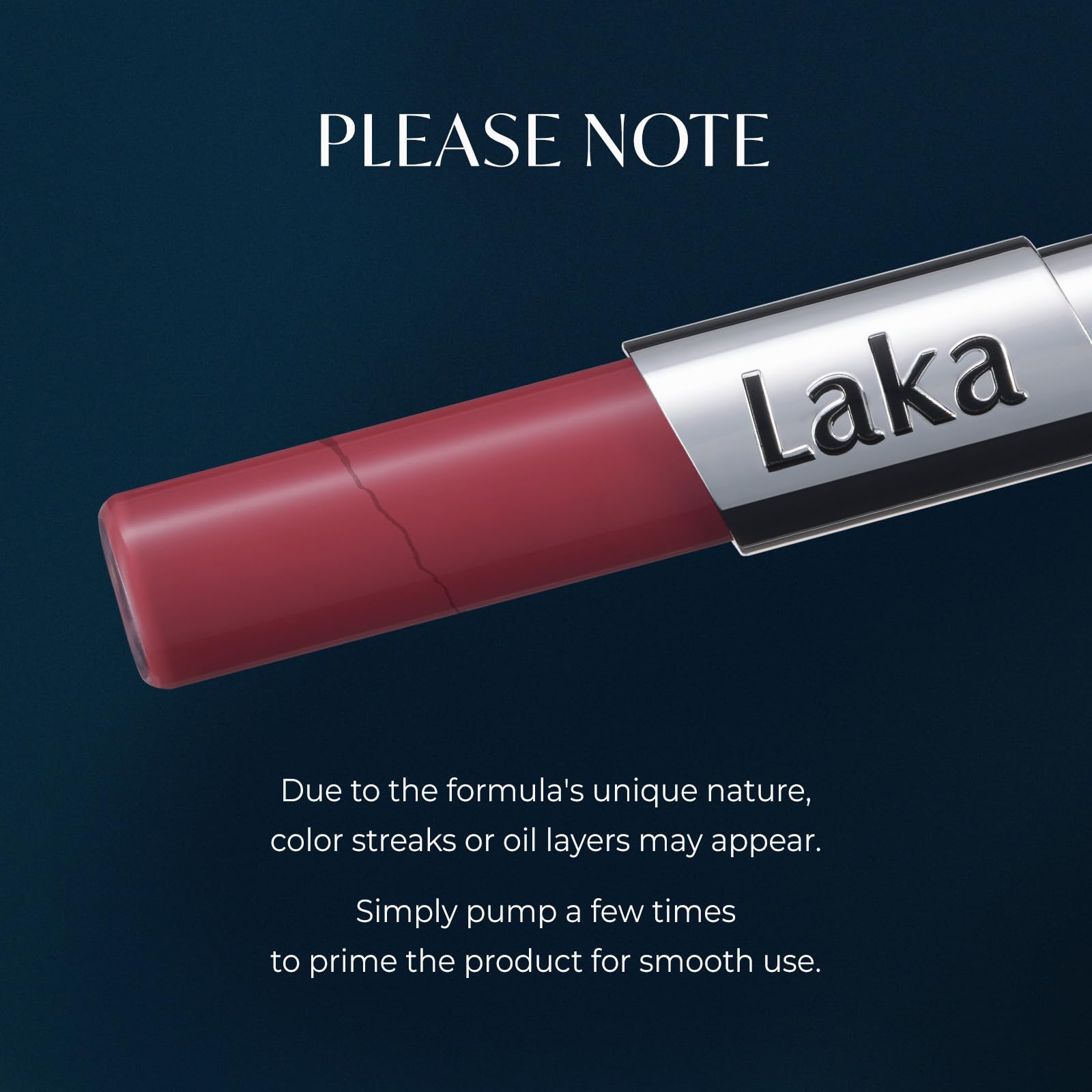 Product packaging label showing Laka branding and shade information clearly
