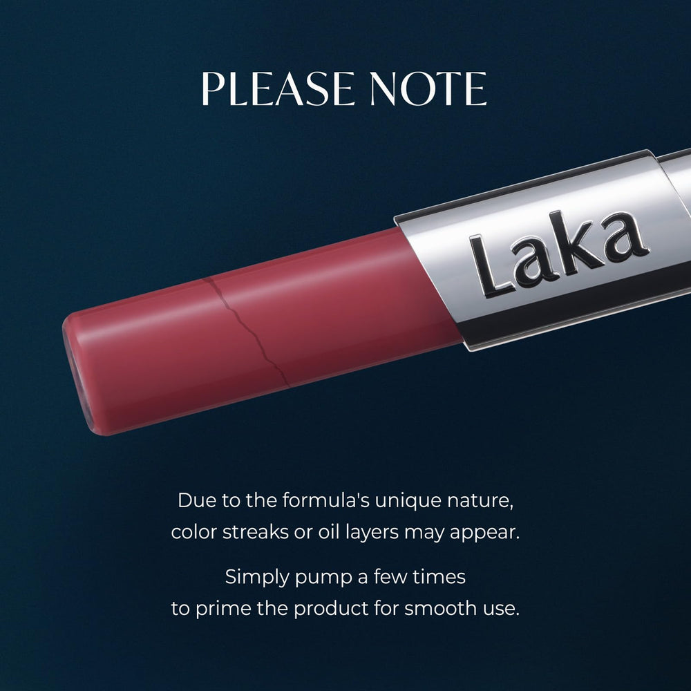 Product packaging label showing Laka branding and shade information clearly