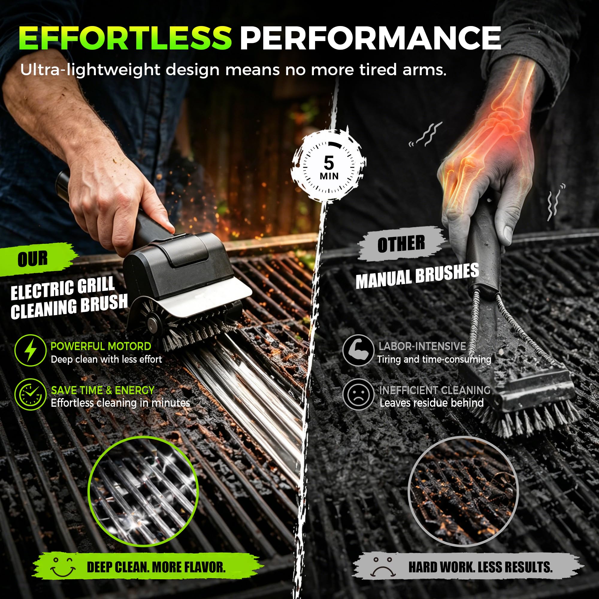 Lalasani stainless steel splash guard detail protecting clothes and surfaces from grease