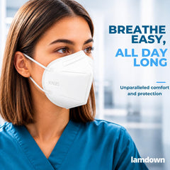 Lamdown individually wrapped mask ready for hygienic transport