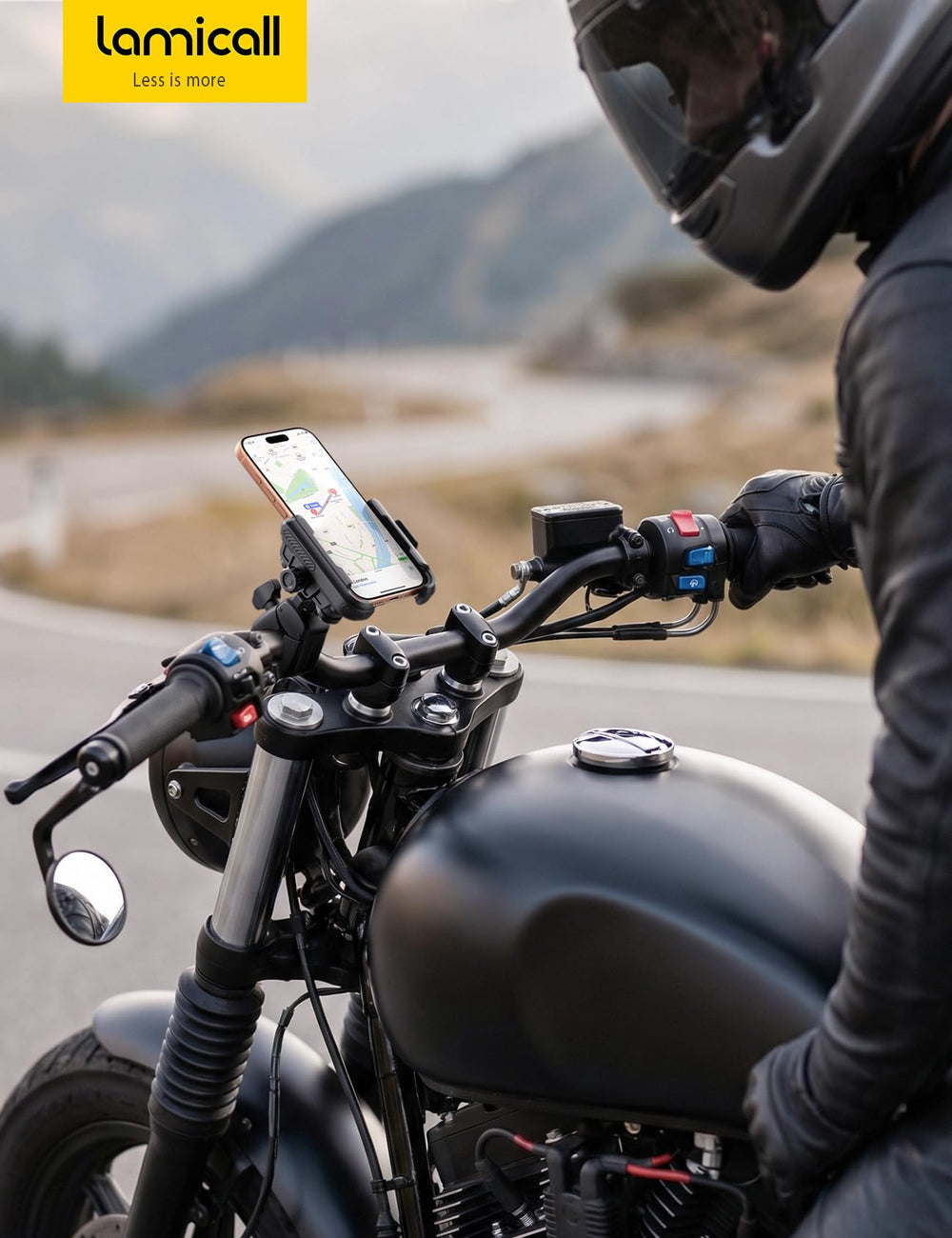 Lamicall anti-slip handlebar pad and safety lock ensuring stable, secure mounting