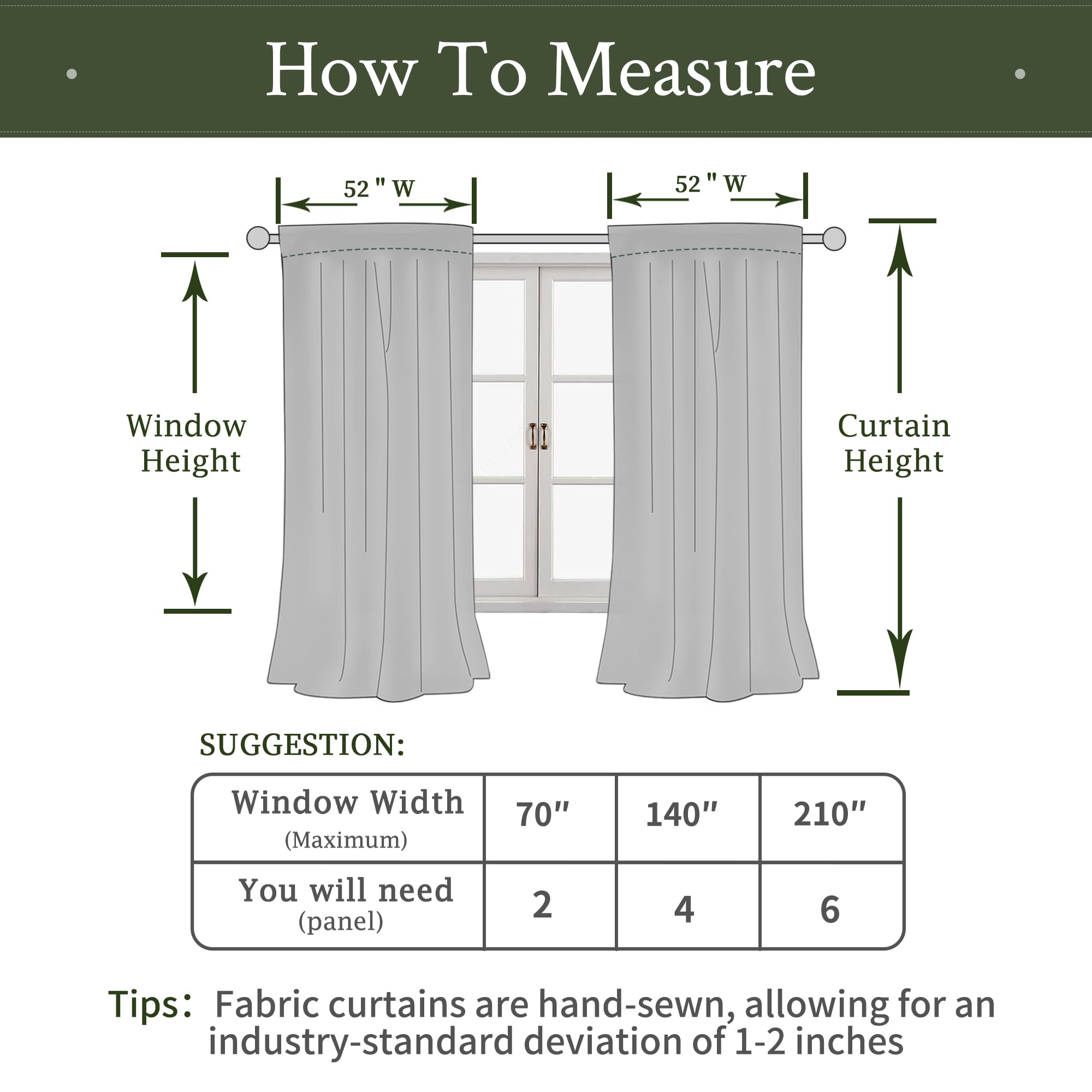 LAMIT folded curtains with care label showing machine washable convenience