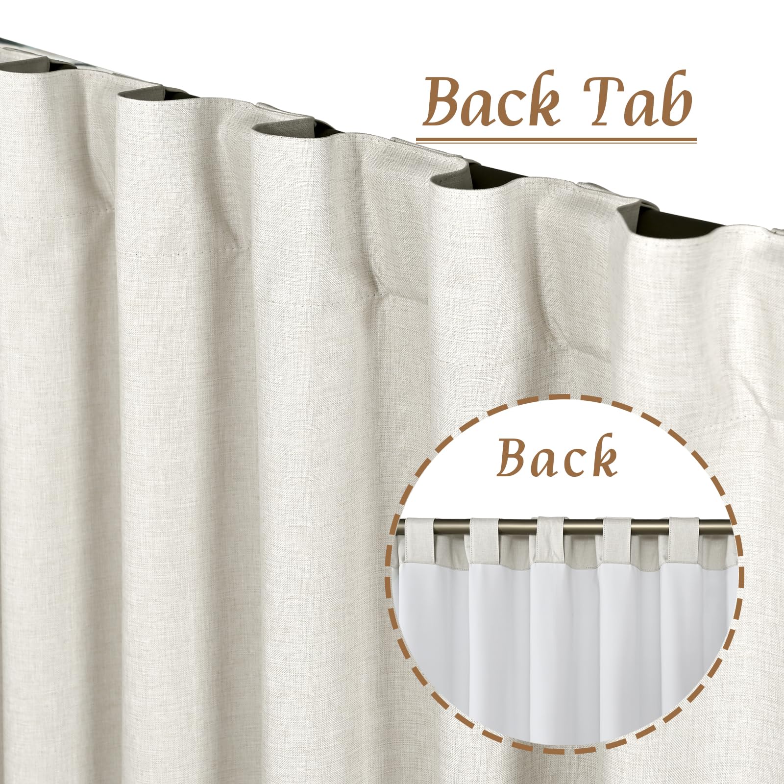 LAMIT curtains hanging on rod demonstrating neat header and smooth pleats benefit