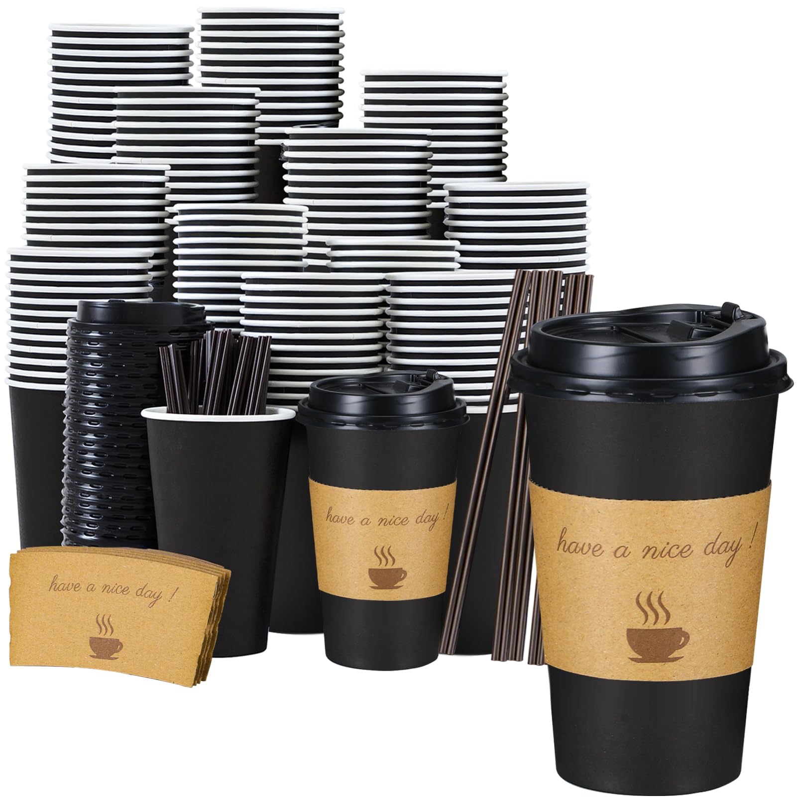Lamosi front packaging of 50-pack 16 oz cups showing contents and brand benefit of ready supply