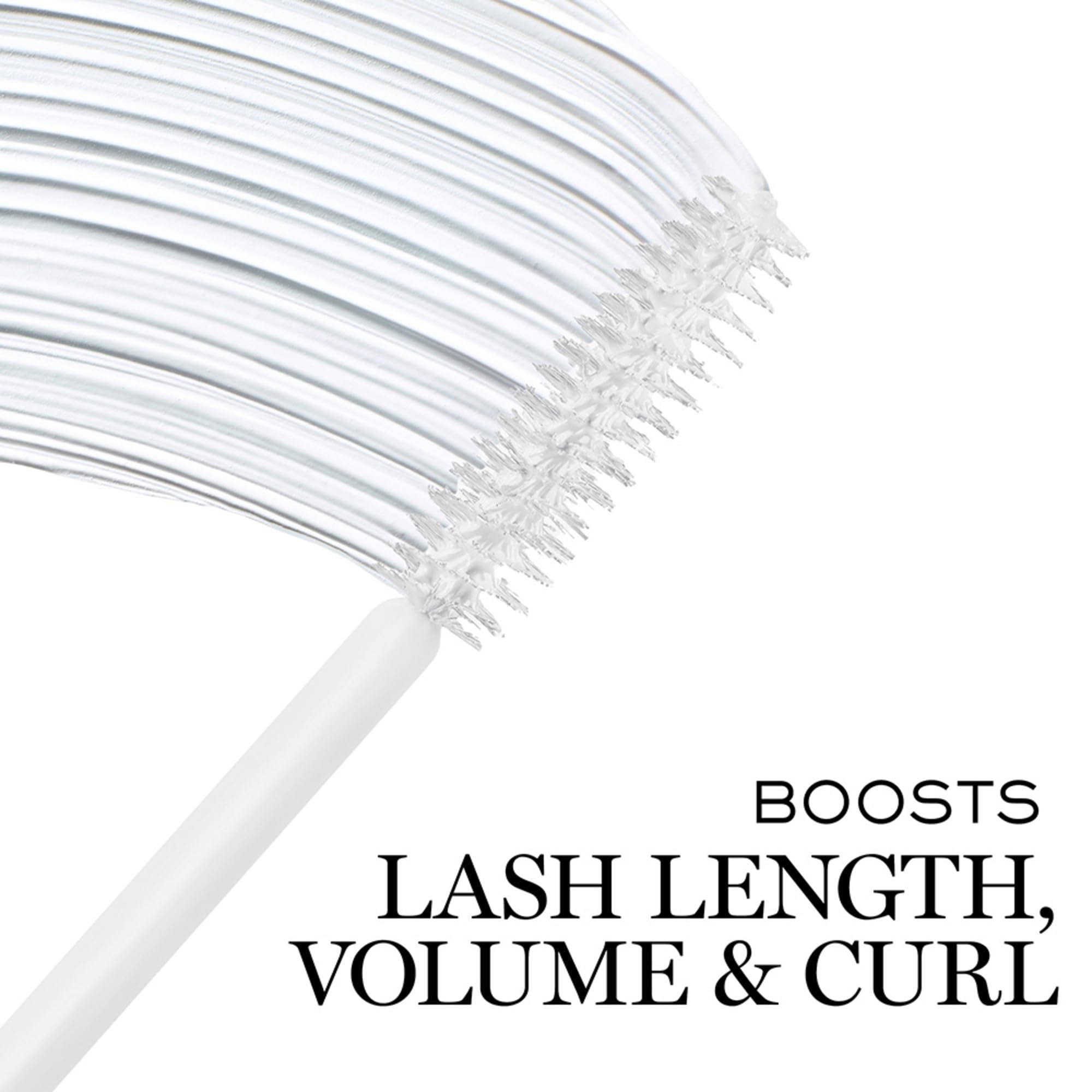 Lancôme Cils Booster XL clear primer texture swatched on skin to show lightweight, non-greasy finish