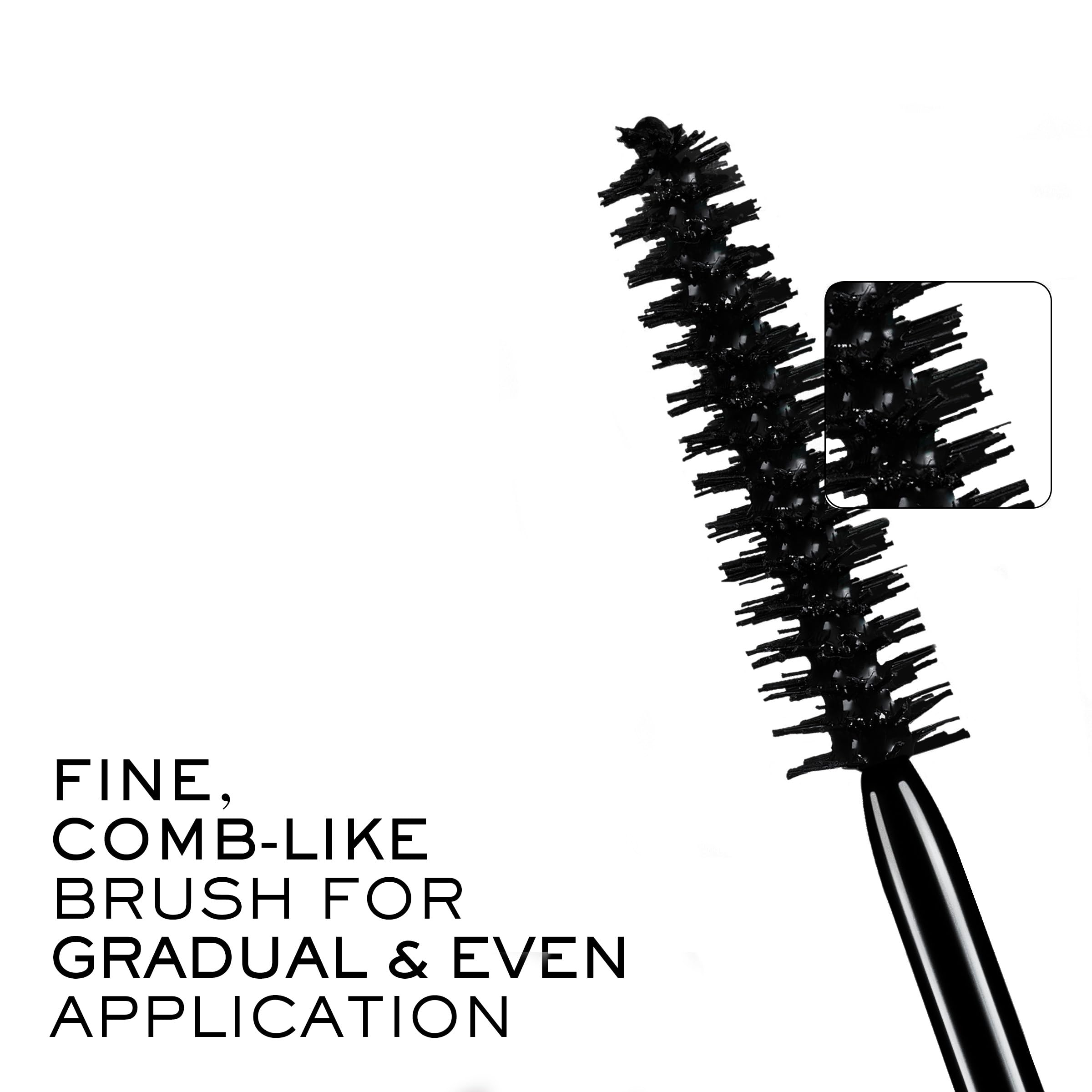 Lancôme Définicils texture swipe showing smooth, clump-free formula finish