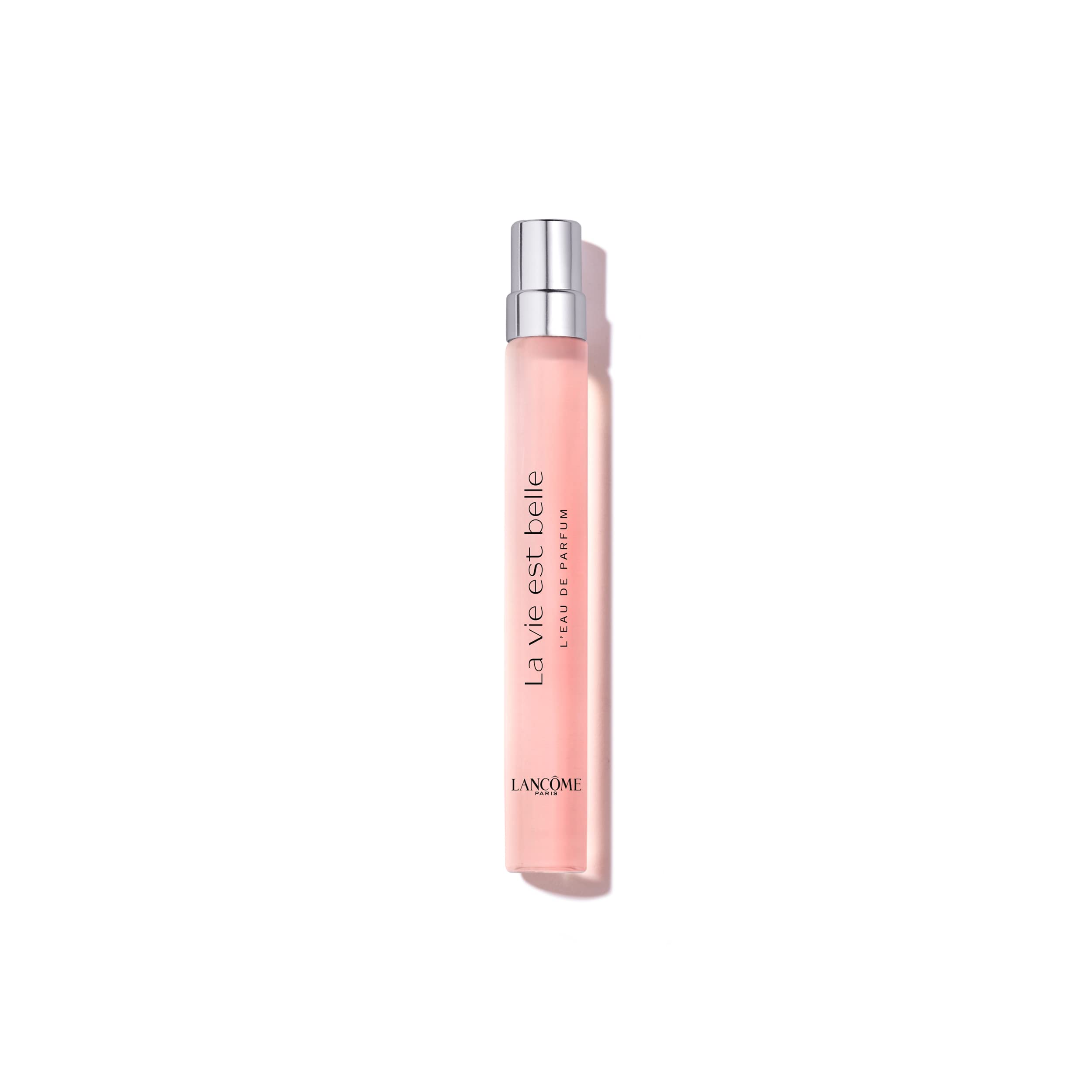 Lancôme bottle front view showing elegant glass and brand signature, ideal for gifting