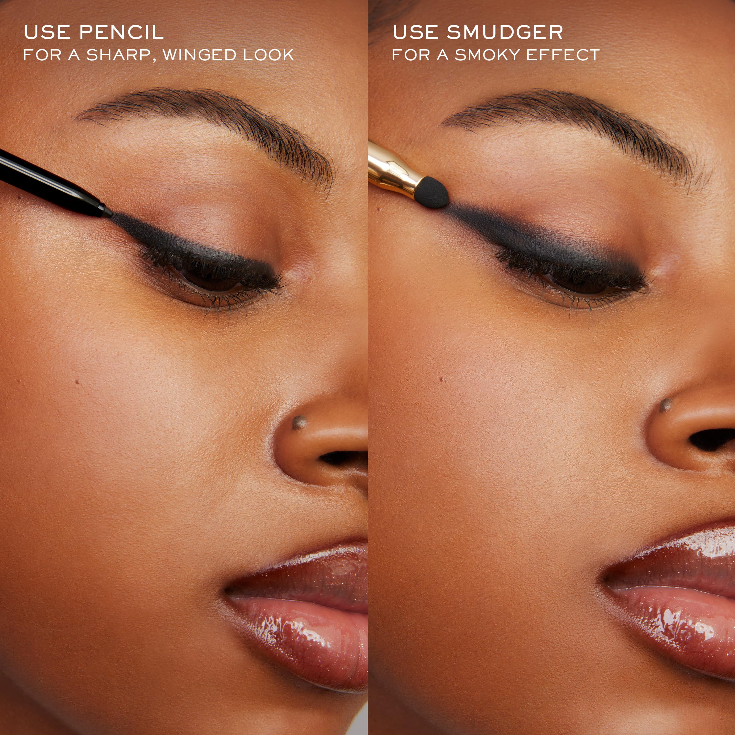 Lancôme pencil beside makeup bag illustrating convenient everyday carry