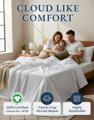 LANE LINEN fitted sheet deep pocket close-up demonstrating secure fit benefit