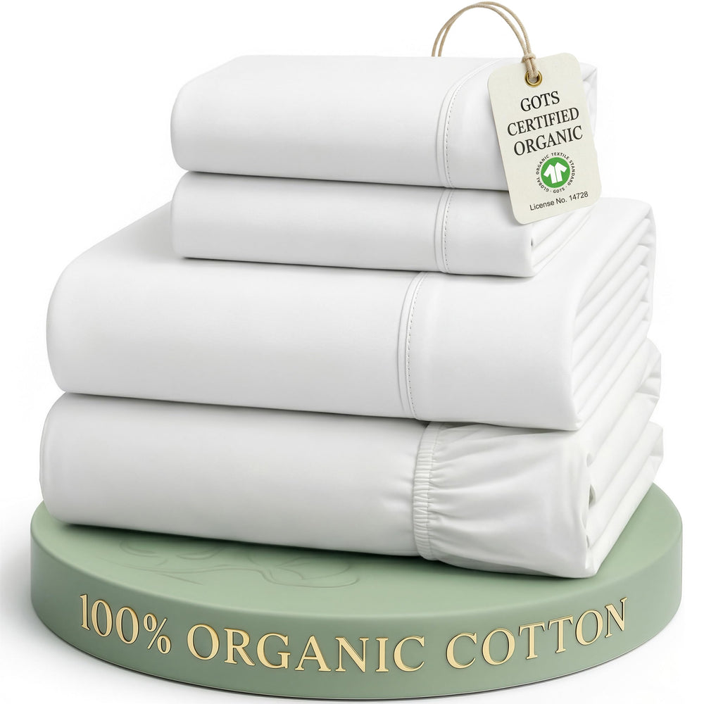 LANE LINEN front packaging showing complete king sheet set and eco bag benefit