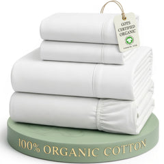 LANE LINEN front packaging showing complete king sheet set and eco bag benefit