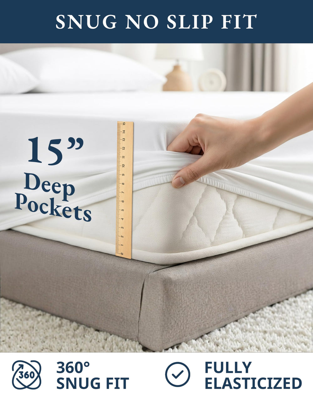 LANE LINEN sheets in a bedroom lifestyle shot highlighting cooling sleep benefit
