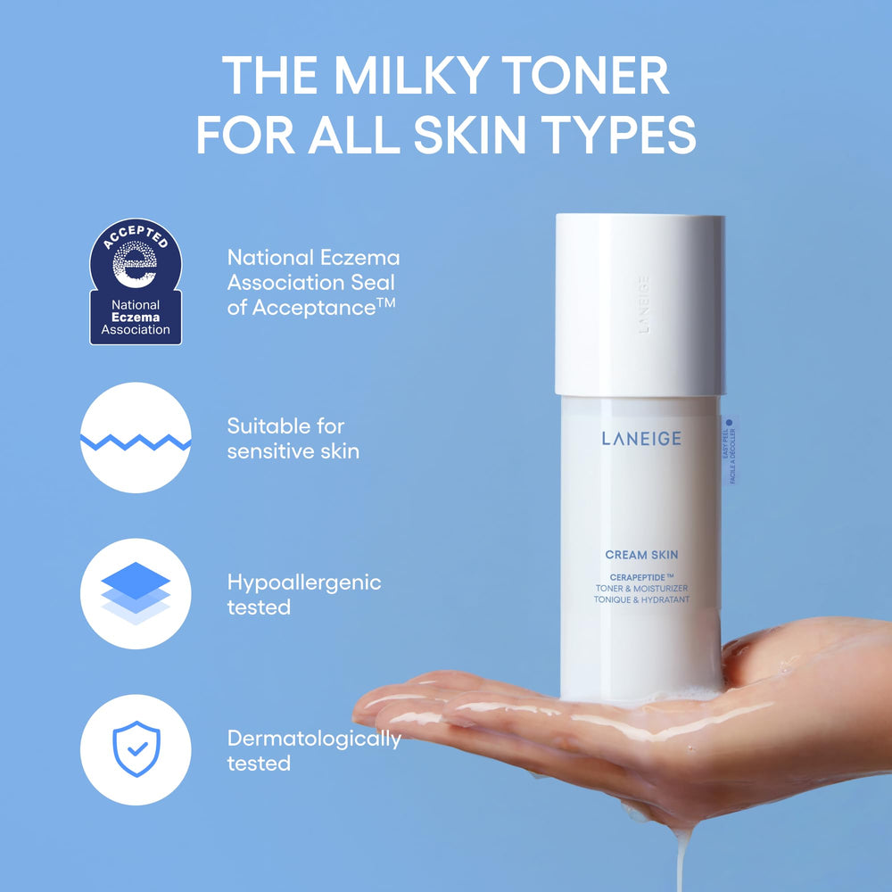 LANEIGE ingredient layout with ceramide and peptide focus for moisture retention