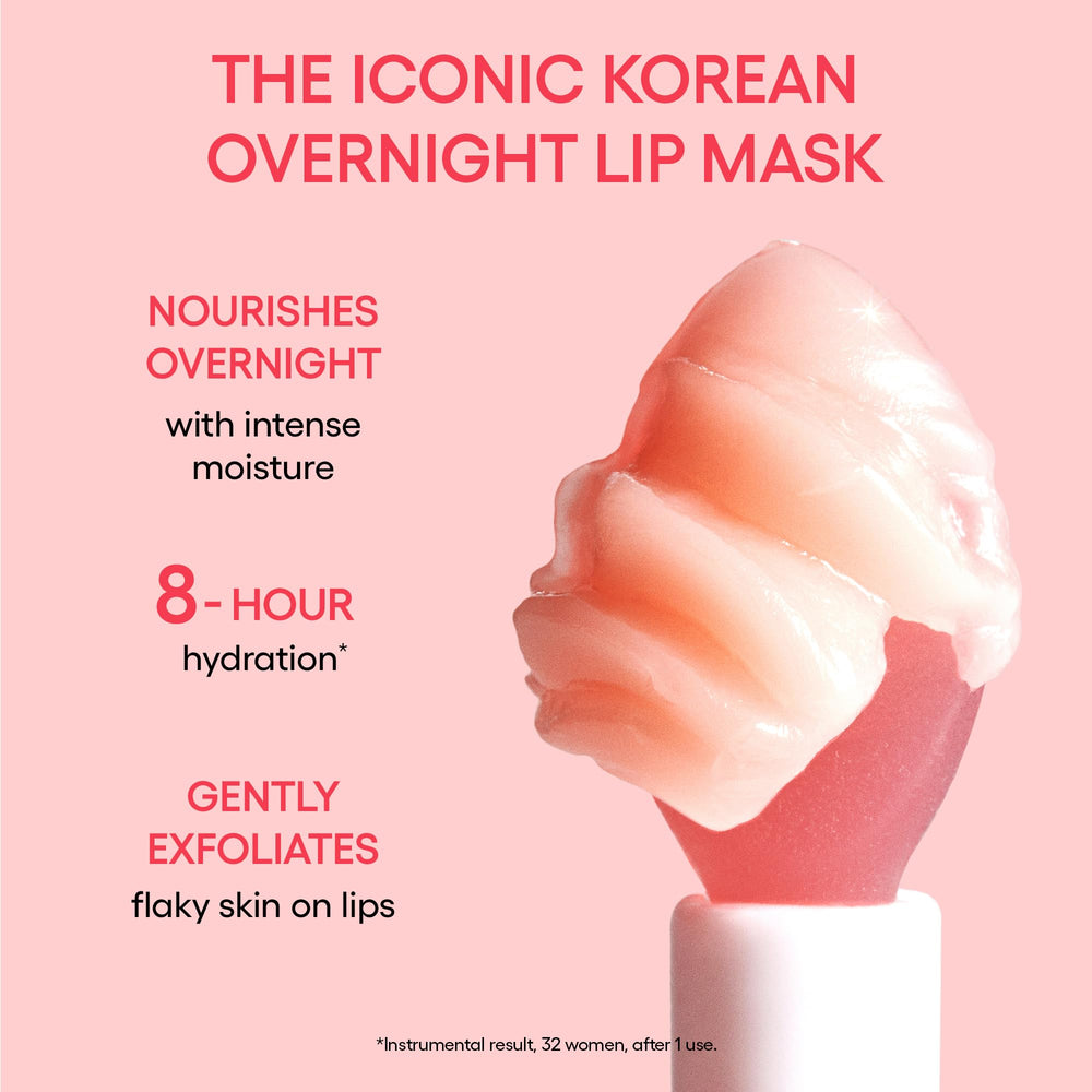 LANEIGE sleeping mask being applied before bed to deliver overnight lip repair