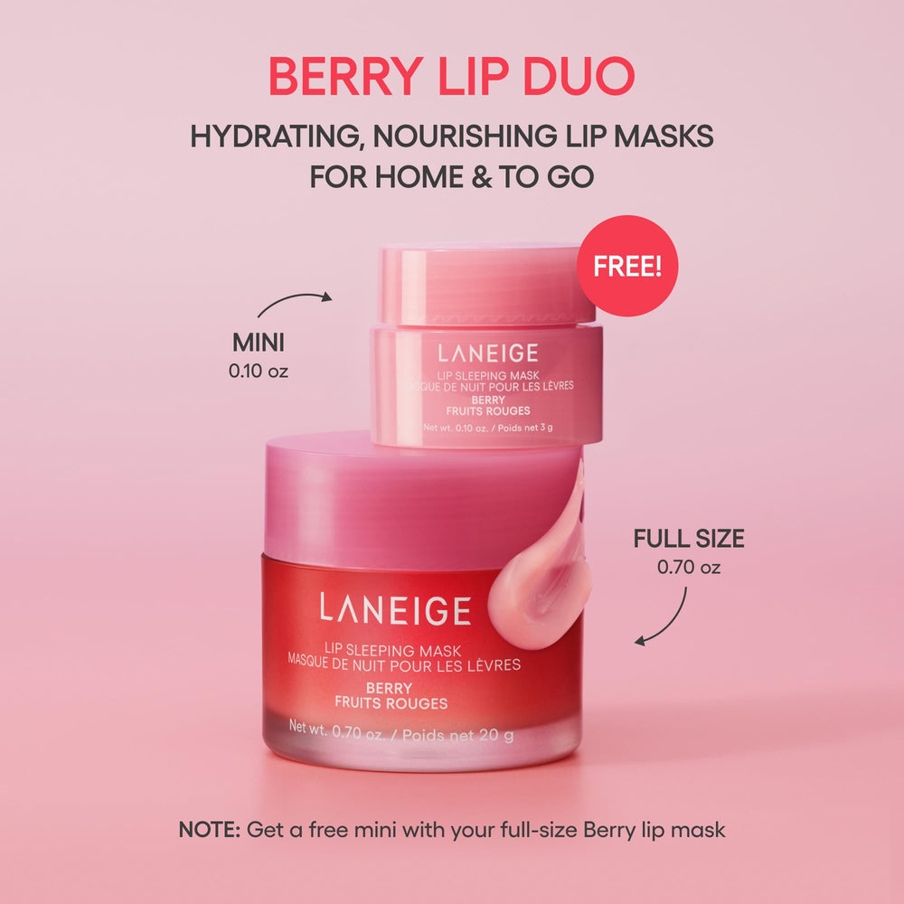 LANEIGE mini travel size held in hand, ideal for on-the-go lip hydration