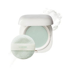 LANEIGE front view of compact showing sleek no-spill packaging and portability benefit