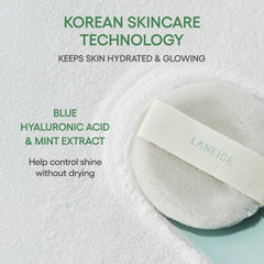 LANEIGE compact inside a handbag showing travel-friendly size and mess prevention