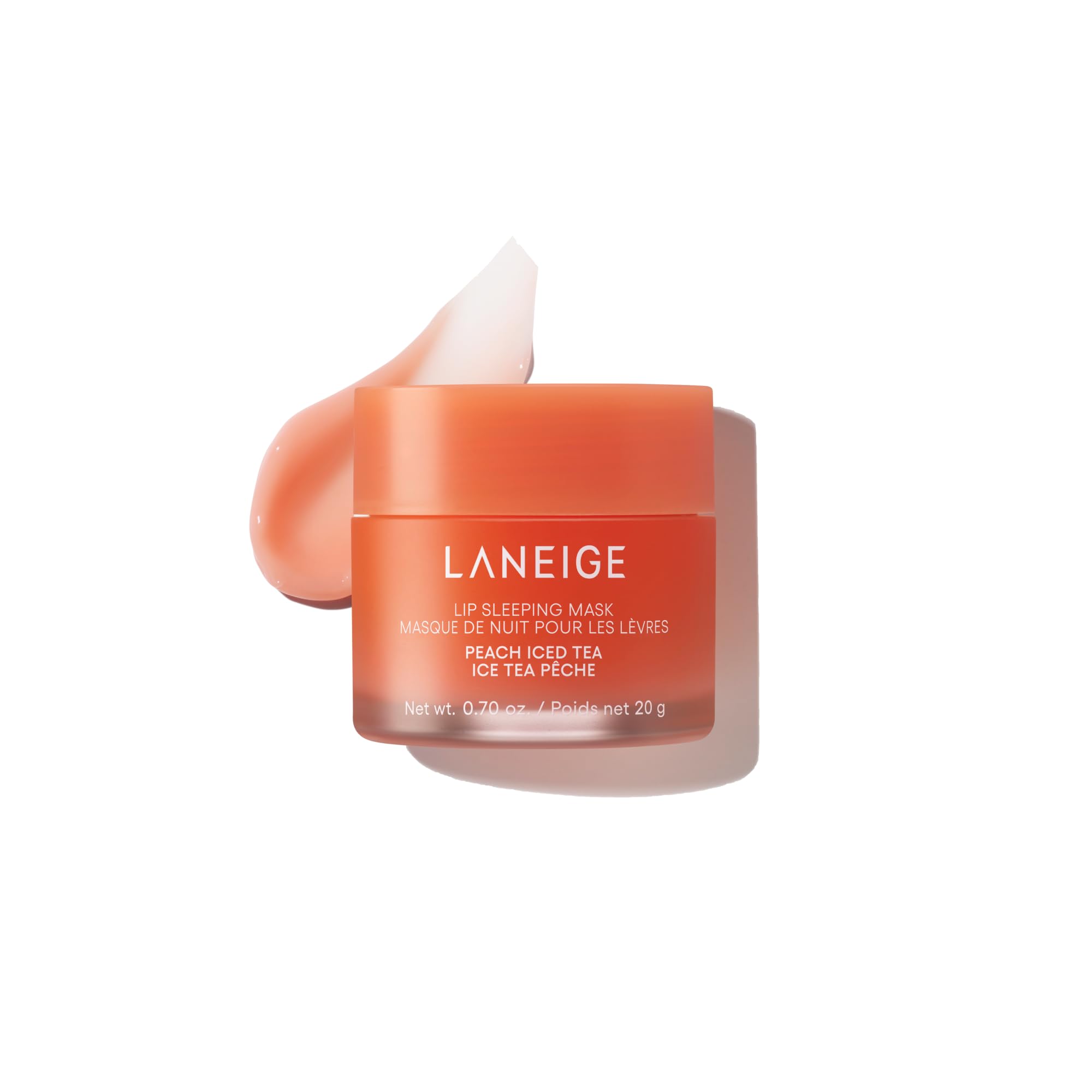 LANEIGE front jar showing Peach Iced Tea variant and branding for easy recognition