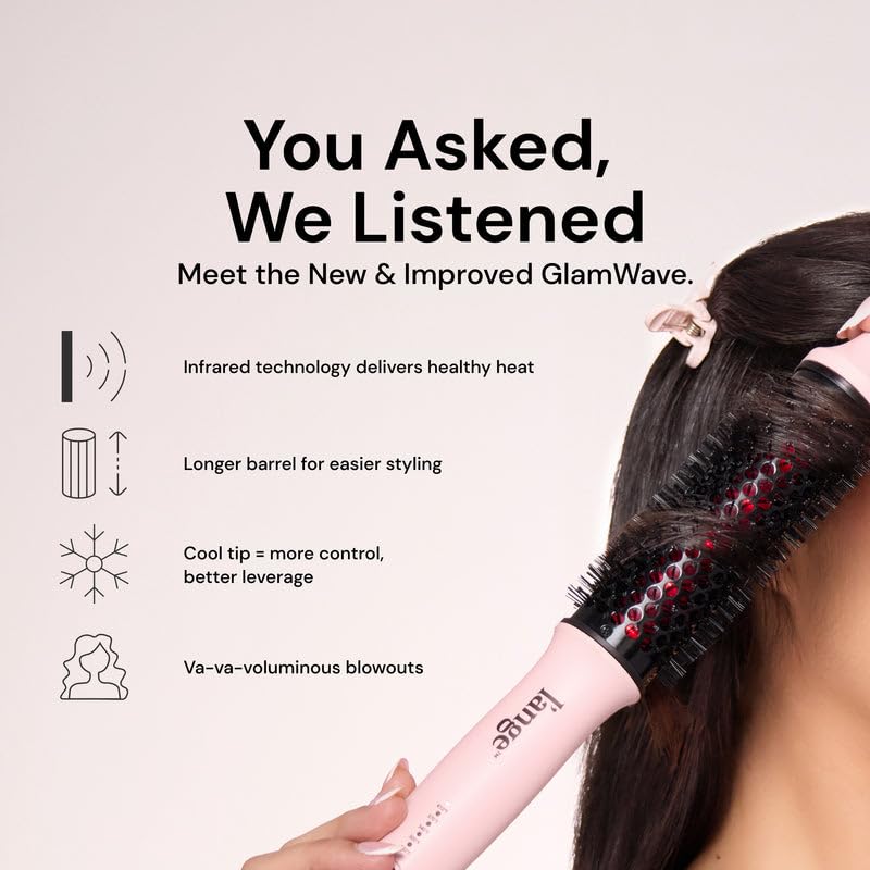 L'Ange Hair GlamWave bristles detail showing secure grip and tangle-free styling benefit