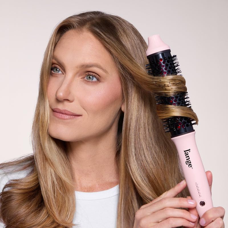 L'Ange Hair GlamWave handle with controls showing ergonomic ease and quick adjustments benefit