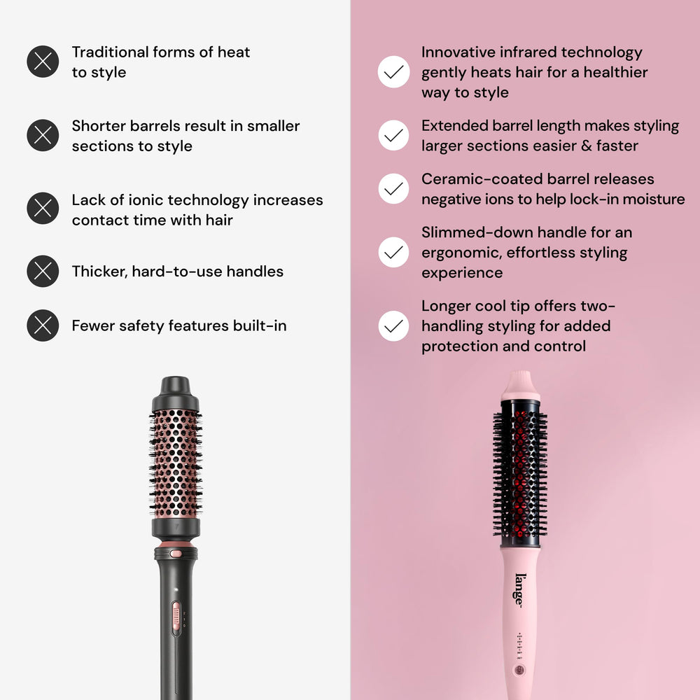 L'Ange Hair GlamWave in use lifting roots to create long-lasting volume benefit