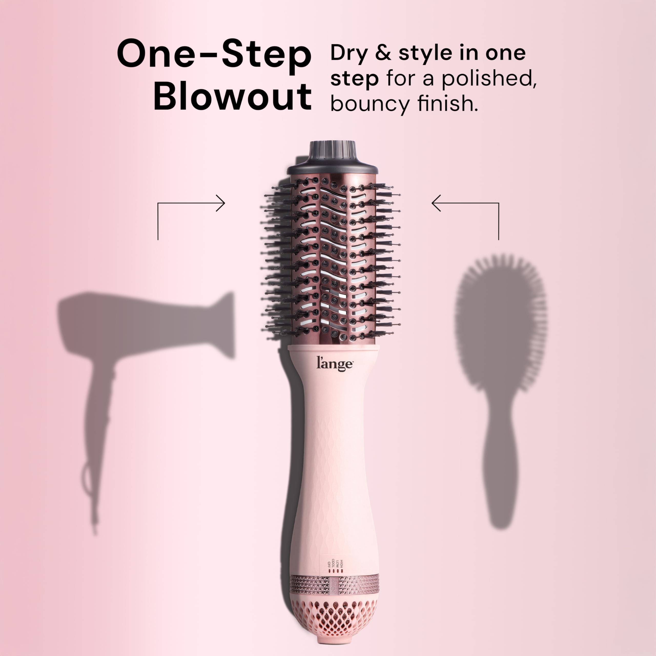 L'ANGE HAIR close-up of 60mm titanium oval barrel demonstrating even heat distribution