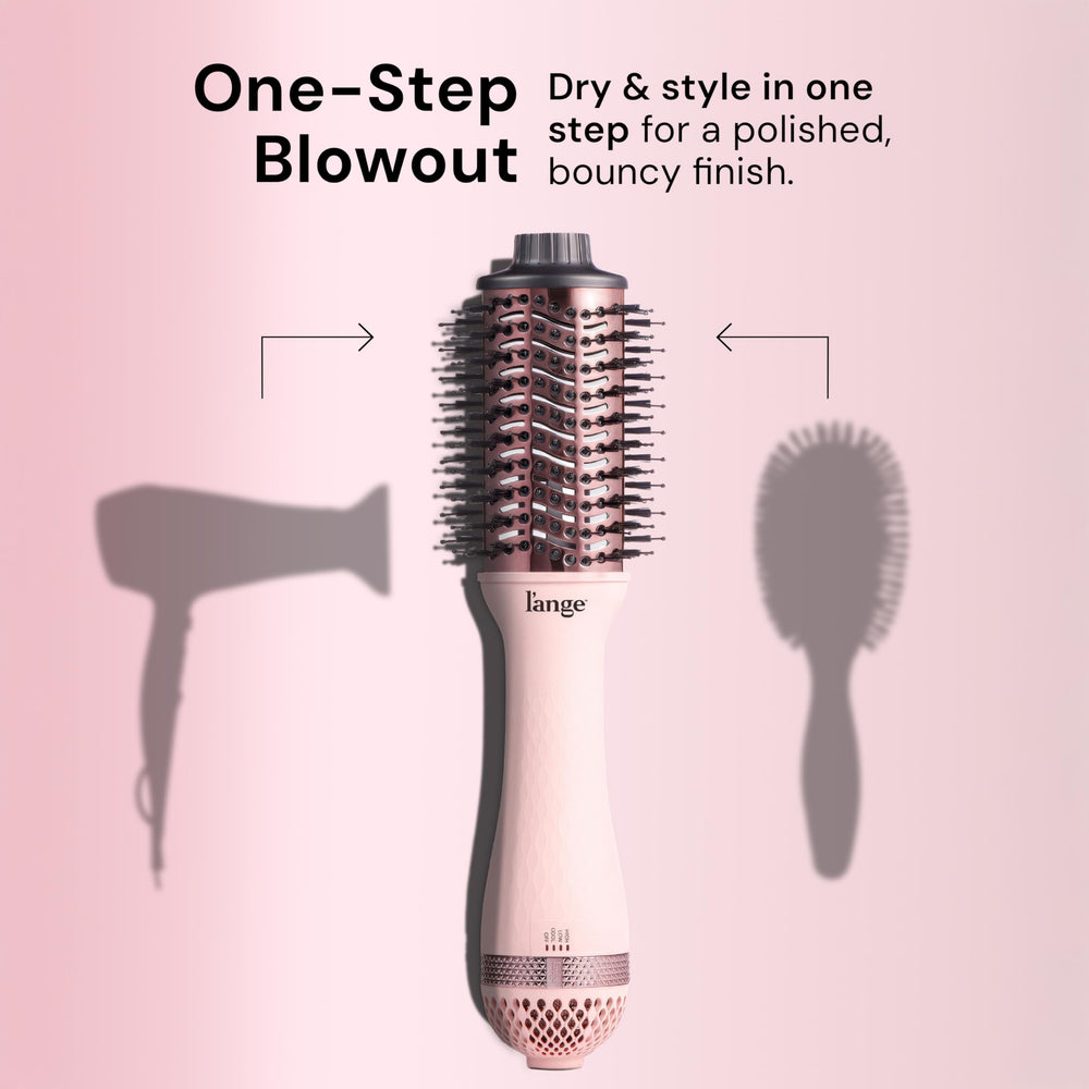L'ANGE HAIR close-up of 60mm titanium oval barrel demonstrating even heat distribution