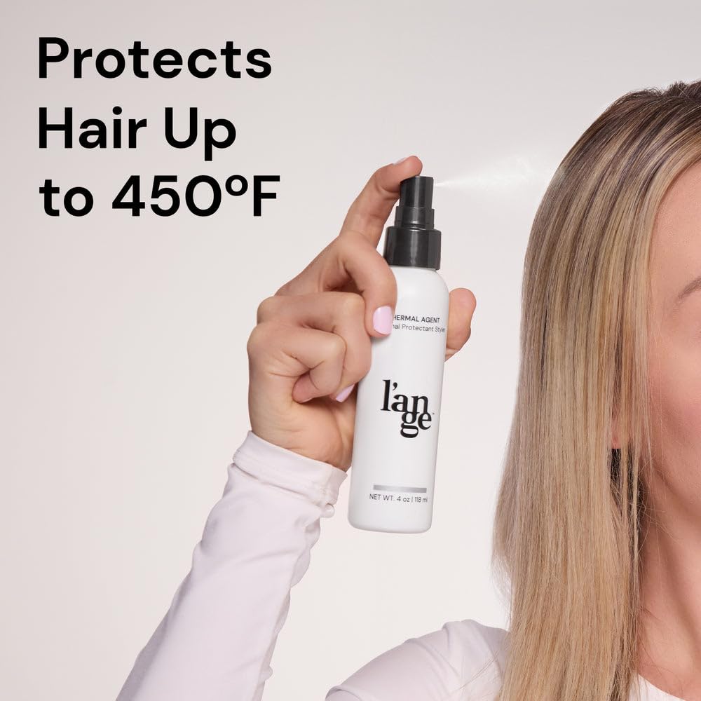 L'ANGE HAIR ingredient label detail highlighting alcohol-free, nourishing formula