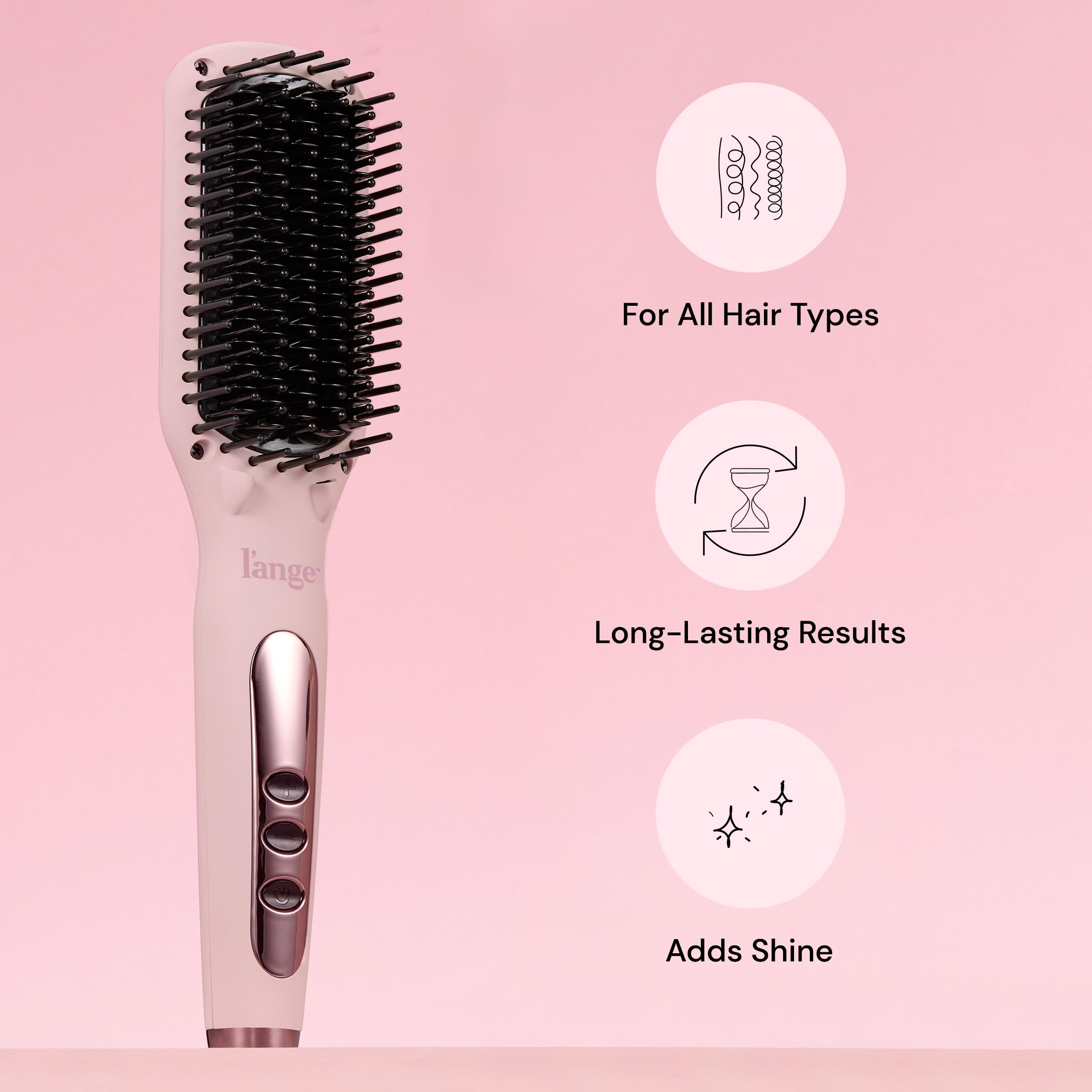 L'ANGE HAIR Le Vite held in hand to show compact size and comfortable grip benefit