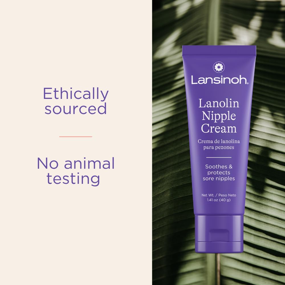 Lansinoh used on lips and cuticles illustrating multipurpose care