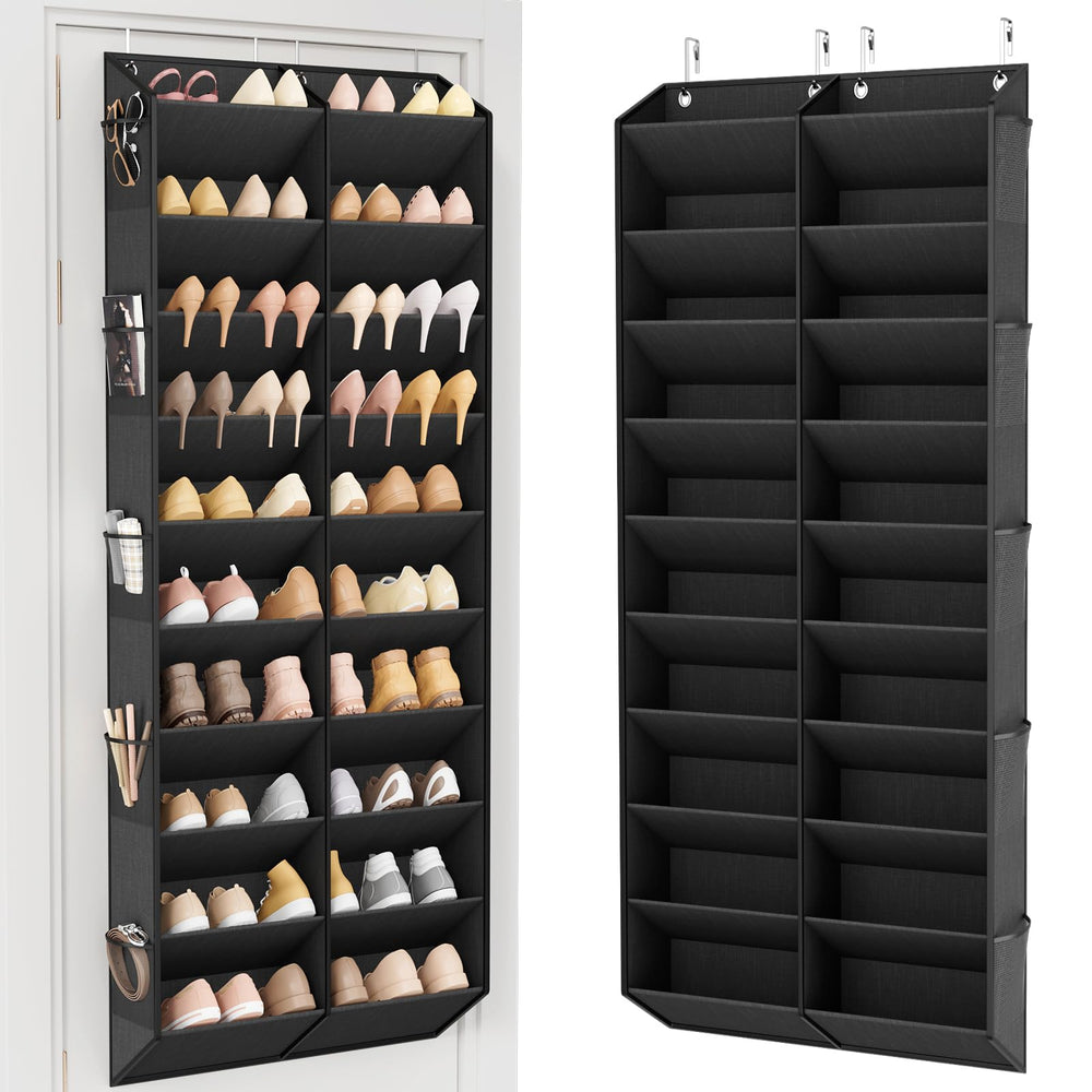 LANTEFUL front view hanging shoe organizer showing tidy space-saving storage