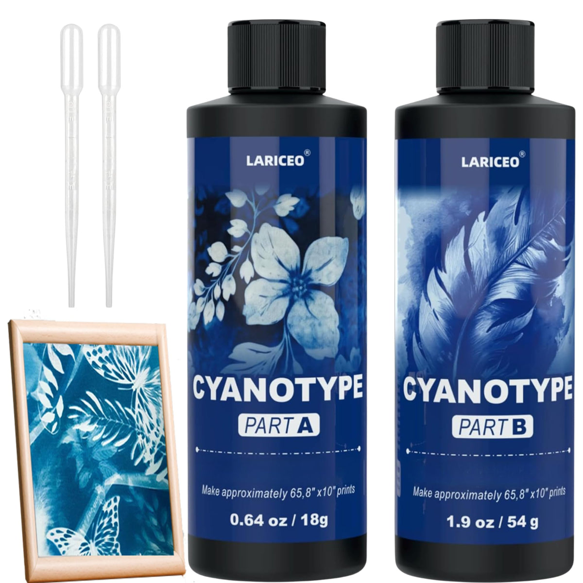 LARICEO kit front packaging showing contents and brand benefits