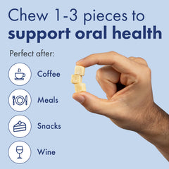 Larine co ingredient label with hydroxyapatite and xylitol callouts