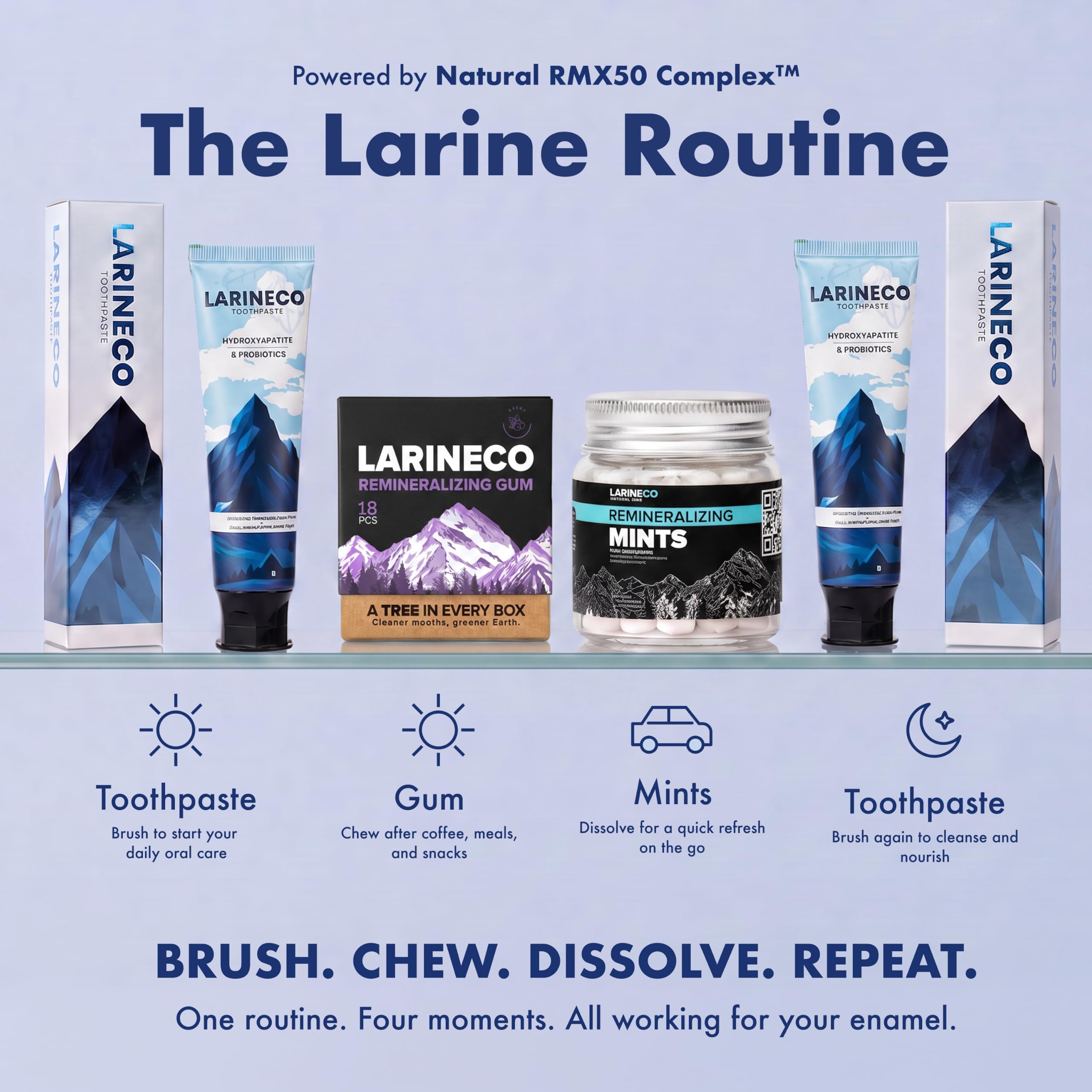 Larine co refill pouch packaging emphasizing eco-friendly refill