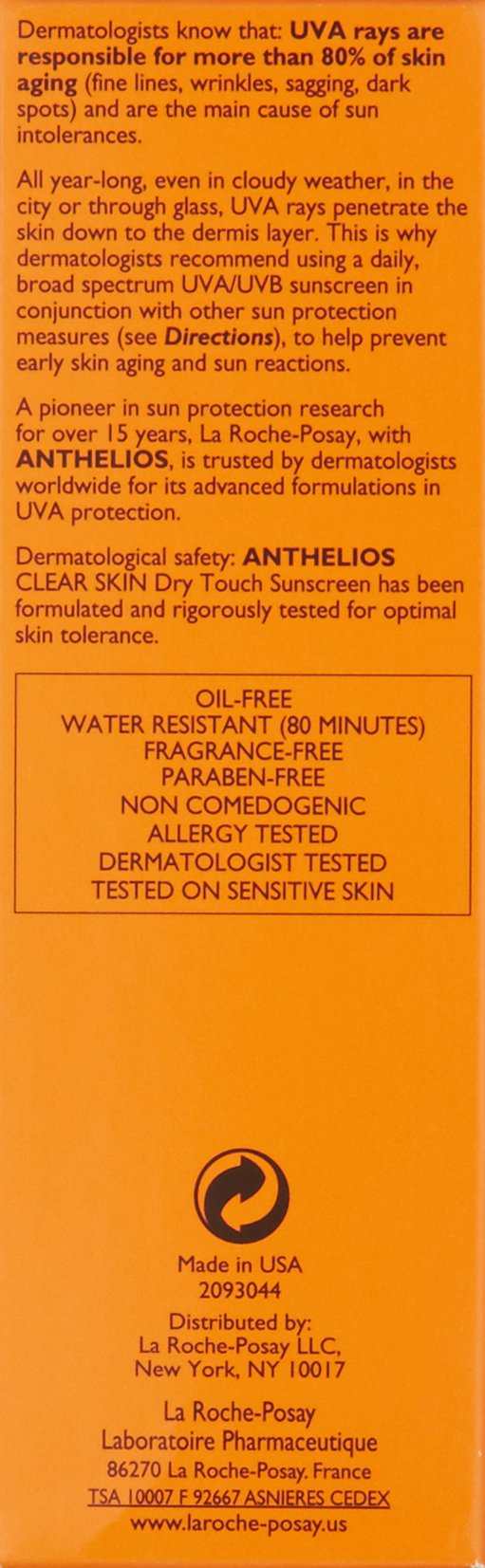 La Roche-Posay skin close-up with matte finish showing shine reduction and even complexion